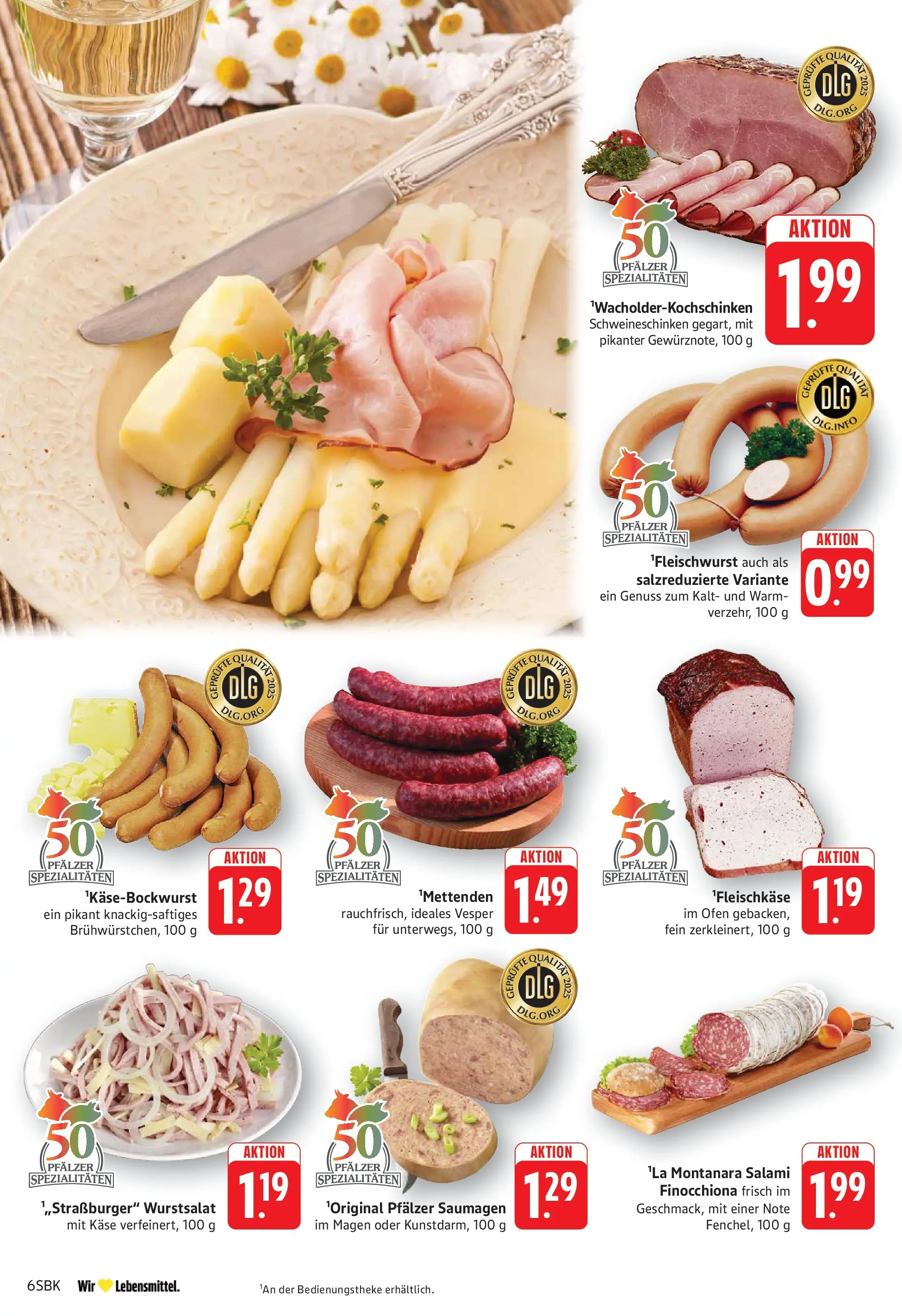 Edeka Prospekt  Bad Bergzabern (ab 08.06.2026) » Angebote Online | Seite: 6 | Produkte: Ofen, Käse, Salami
