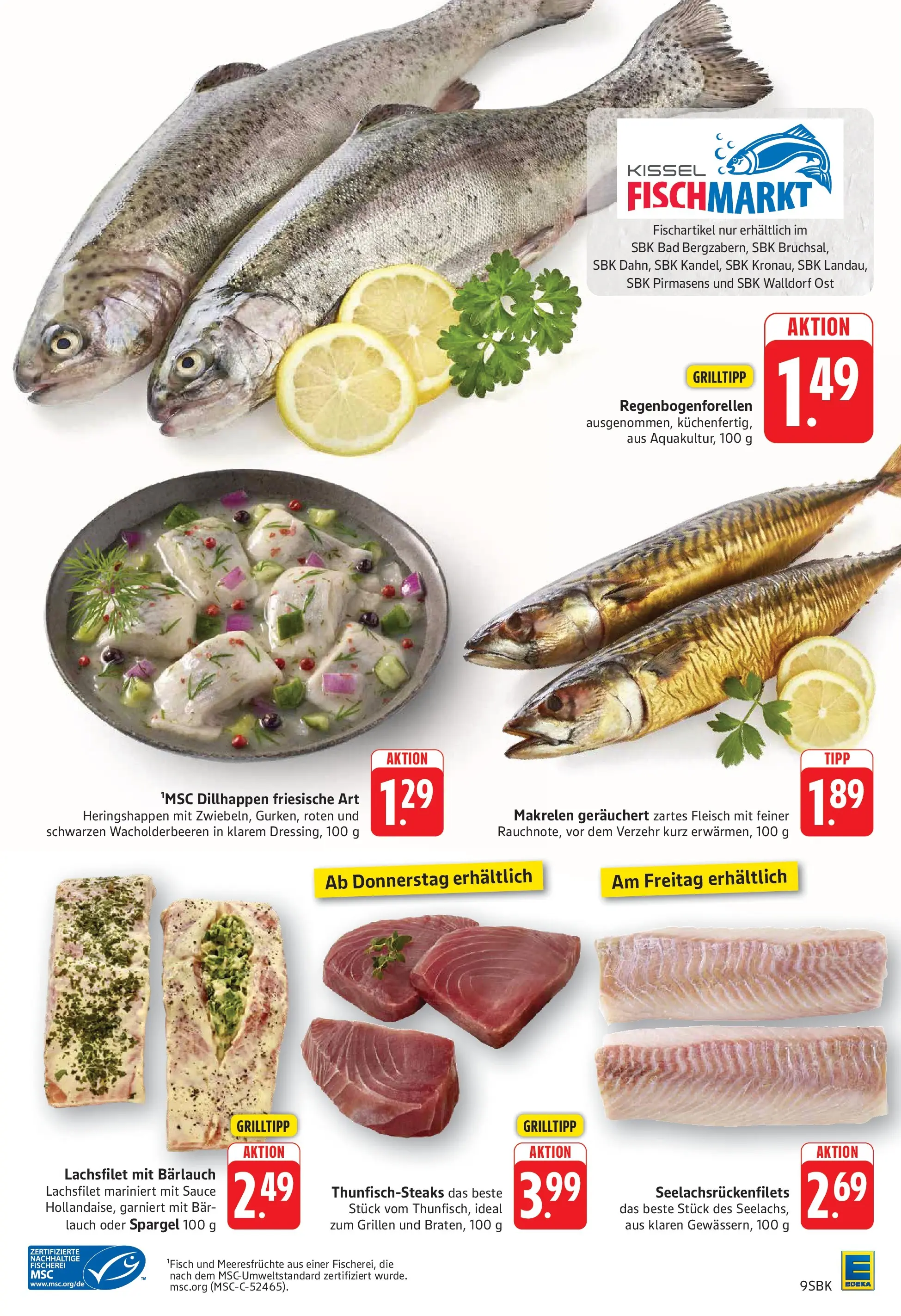 Edeka Prospekt  Bad Bergzabern (ab 08.06.2026) » Angebote Online | Seite: 9 | Produkte: Bad, Spargel, Meeresfrüchte, Fleisch