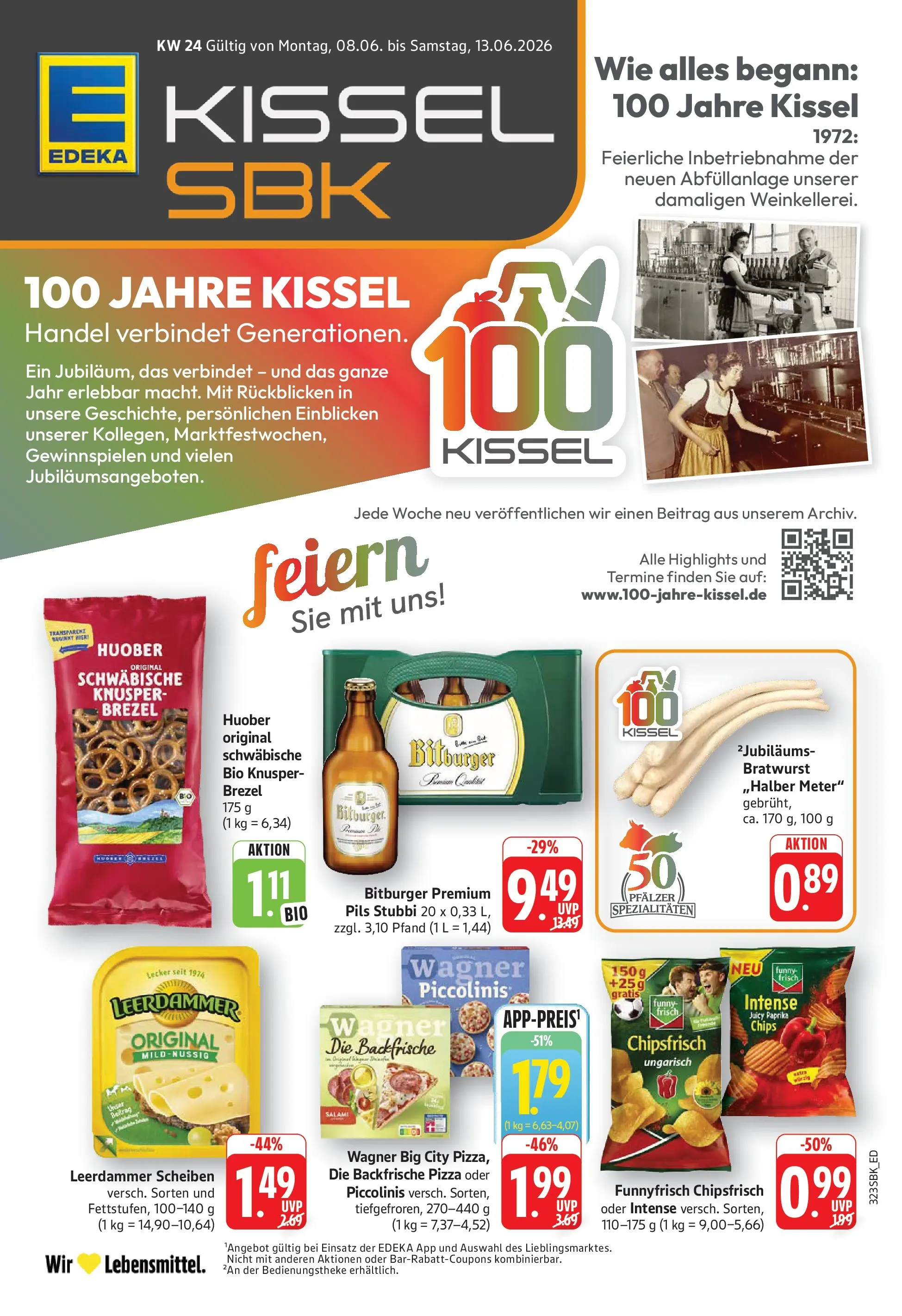 Edeka Prospekt  Bad Bergzabern (ab 08.06.2026) » Angebote Online | Seite: 1 | Produkte: Pils, Bratwurst, Piccolinis, Chips