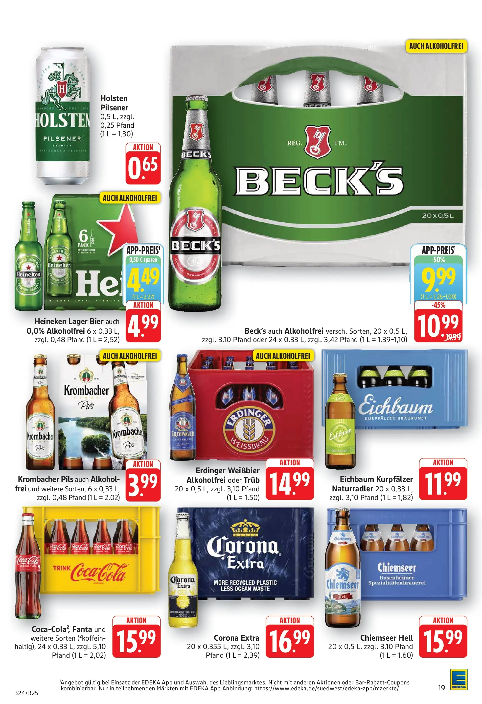 Edeka prospekt Walldorf (ab 08.06.2026) » Angebote Online | Seite: 19 | Produkte: Coca cola, Bier, Pils, Krombacher