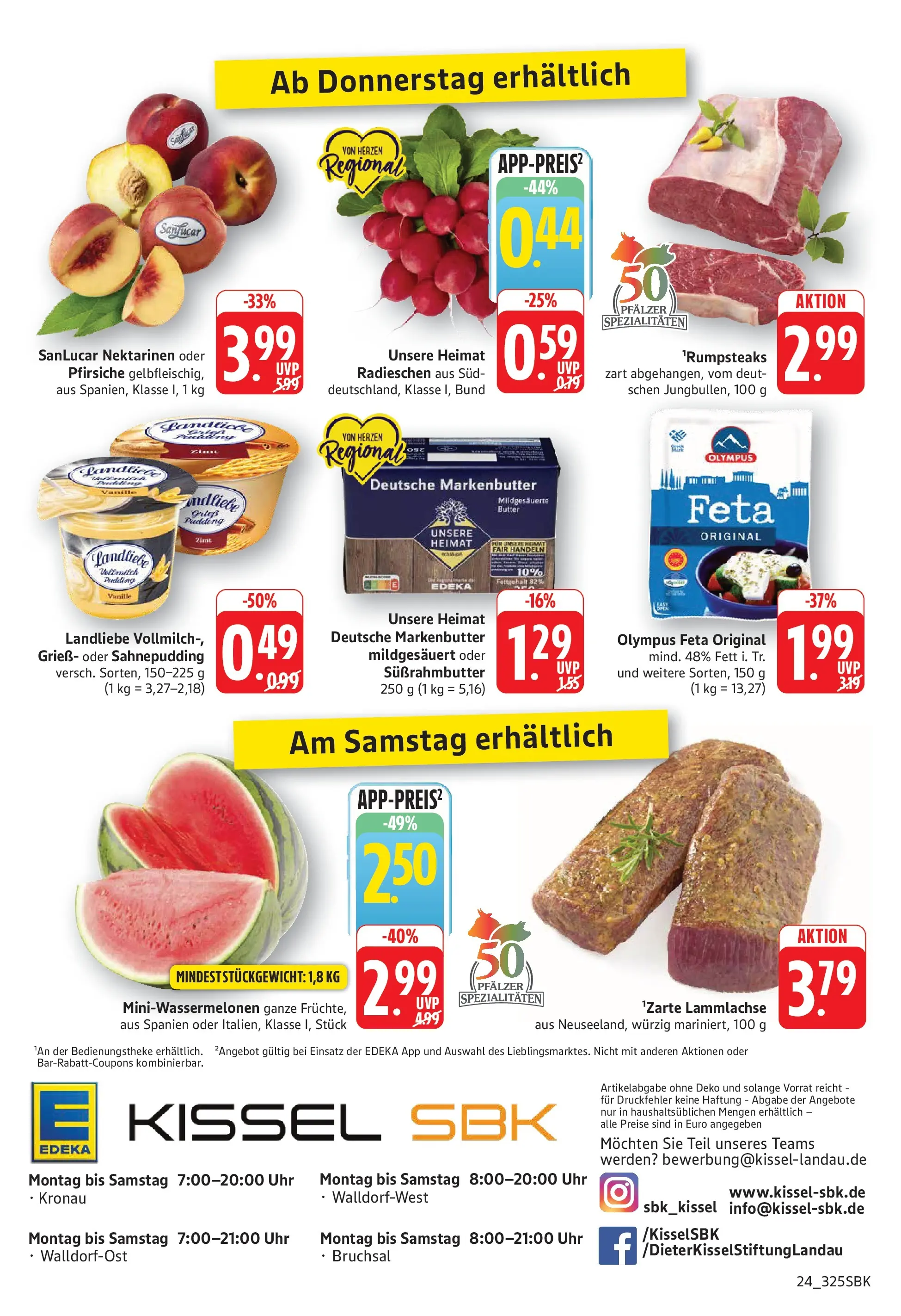 Edeka prospekt Walldorf (ab 08.06.2026) » Angebote Online | Seite: 24 | Produkte: Feta, Butter, Pudding, Uhr