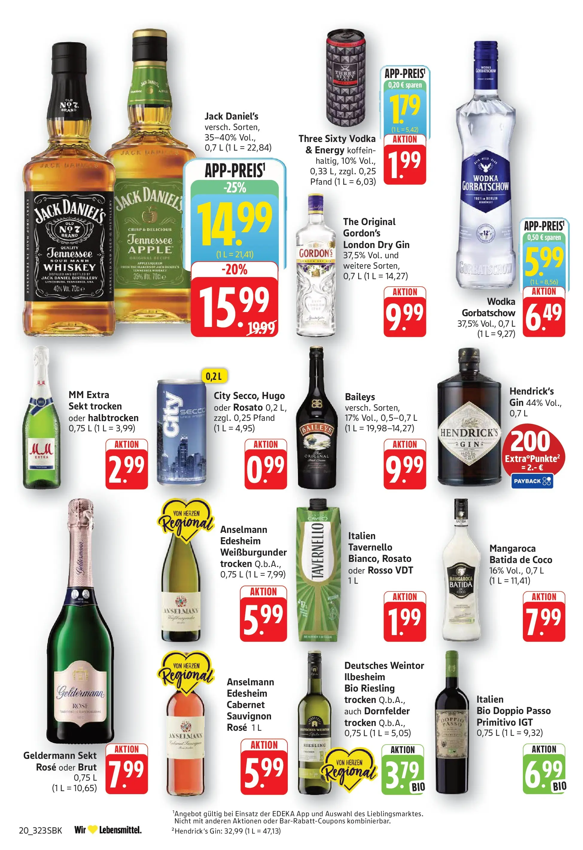 Edeka Prospekt  Bad Bergzabern (ab 08.06.2026) » Angebote Online | Seite: 20 | Produkte: Energy, Baileys, Wodka gorbatschow, Gin