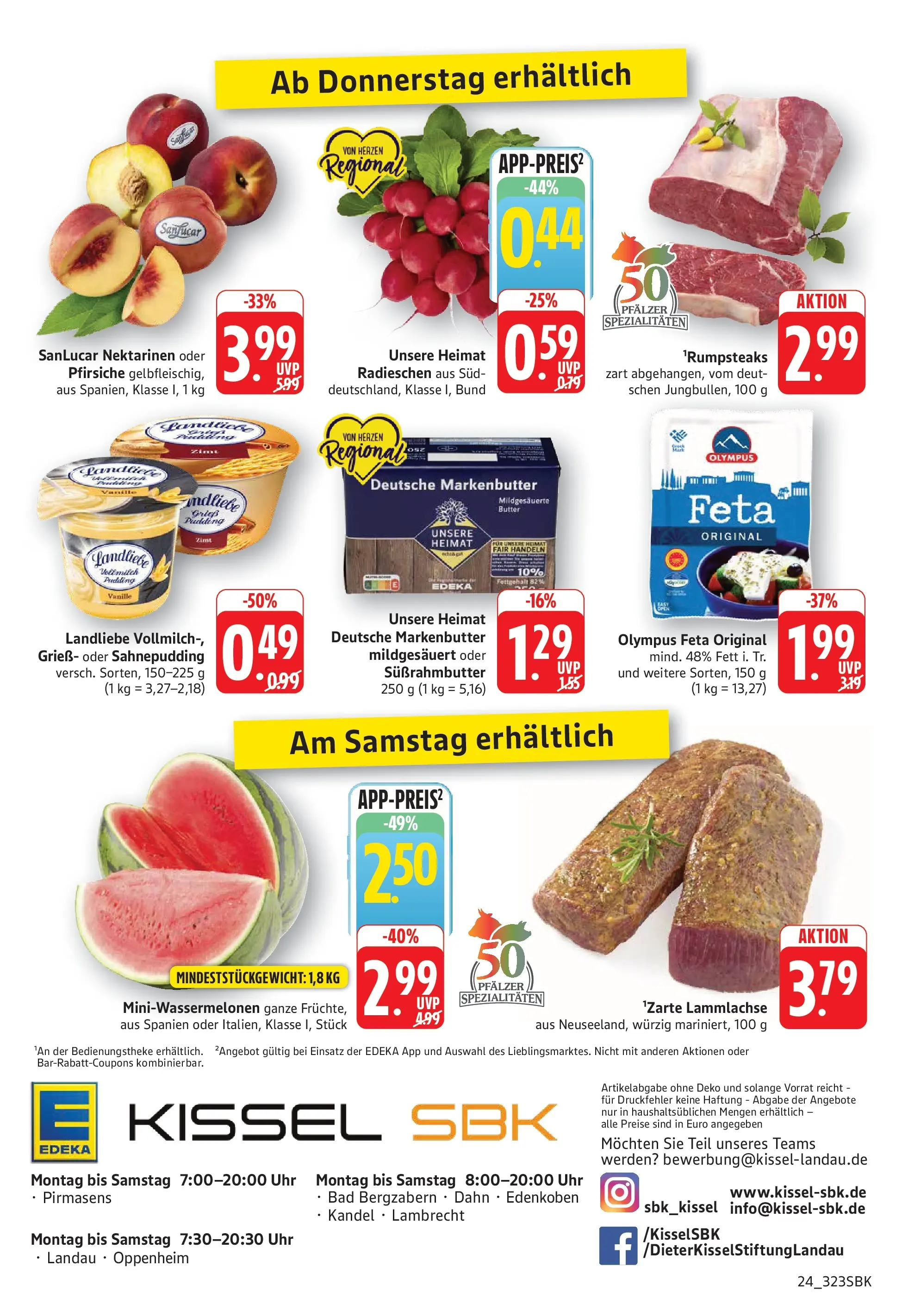 Edeka Prospekt  Bad Bergzabern (ab 08.06.2026) » Angebote Online | Seite: 24 | Produkte: Feta, Butter, Nektarinen, Bad