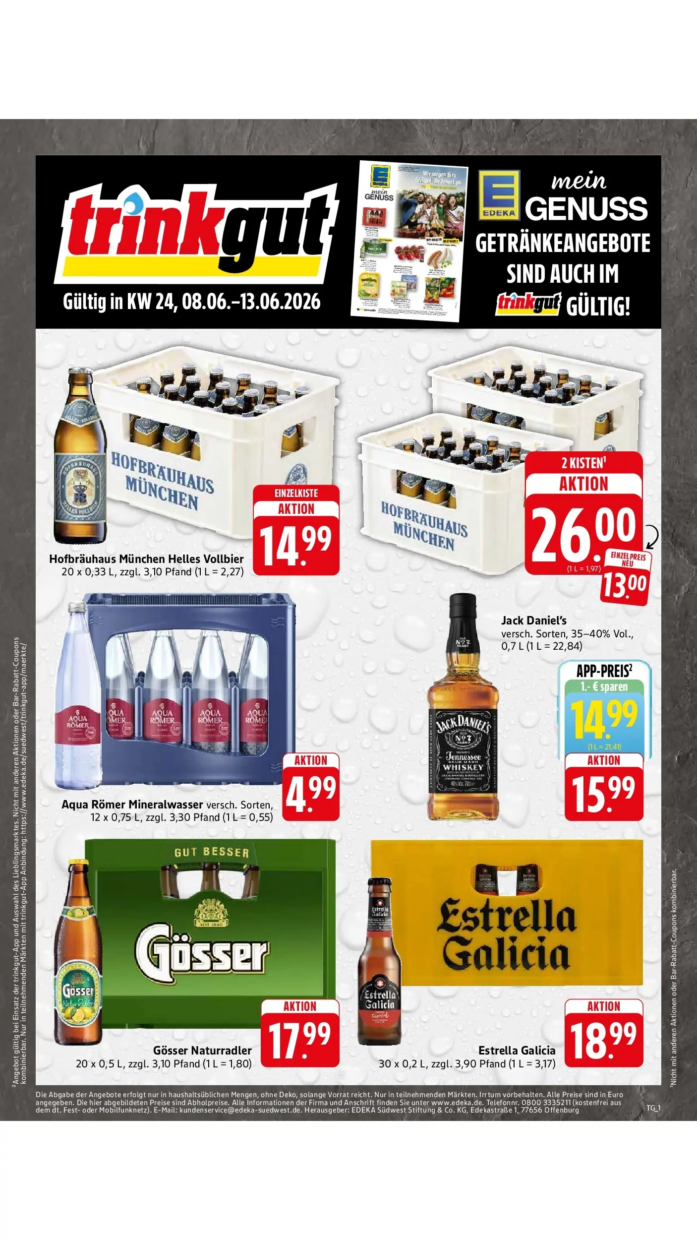 Edeka Prospekt Reutlingen (ab 08.06.2026) ยป Angebote Online | Seite: 62 | Produkte: Jack Daniel's, Mineralwasser, Whiskey Edeka Prospekt Reutlingen (ab 08.06.2026) ยป Angebote Online | Seite: 62 | Produkte: Jack Daniel's, Mineralwasser, Whiskey