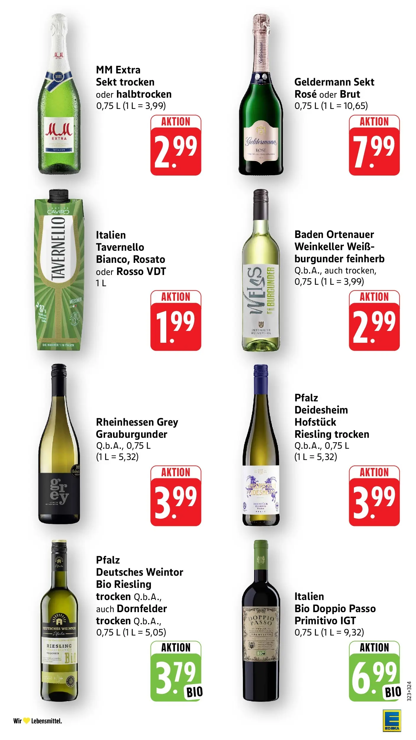 Edeka Prospekt Kaiserslautern (ab 08.06.2026) » Angebote Online | Seite: 39 | Produkte: Weißwein, Sekt, Doppio Passo