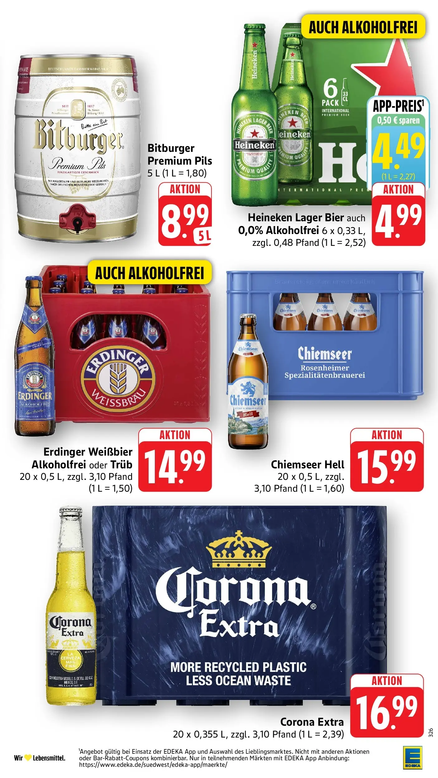 Edeka prospekt Pfungstadt (ab 08.06.2026) » Angebote Online | Seite: 37 | Produkte: Bitburger, Erdinger, Bier, Pils