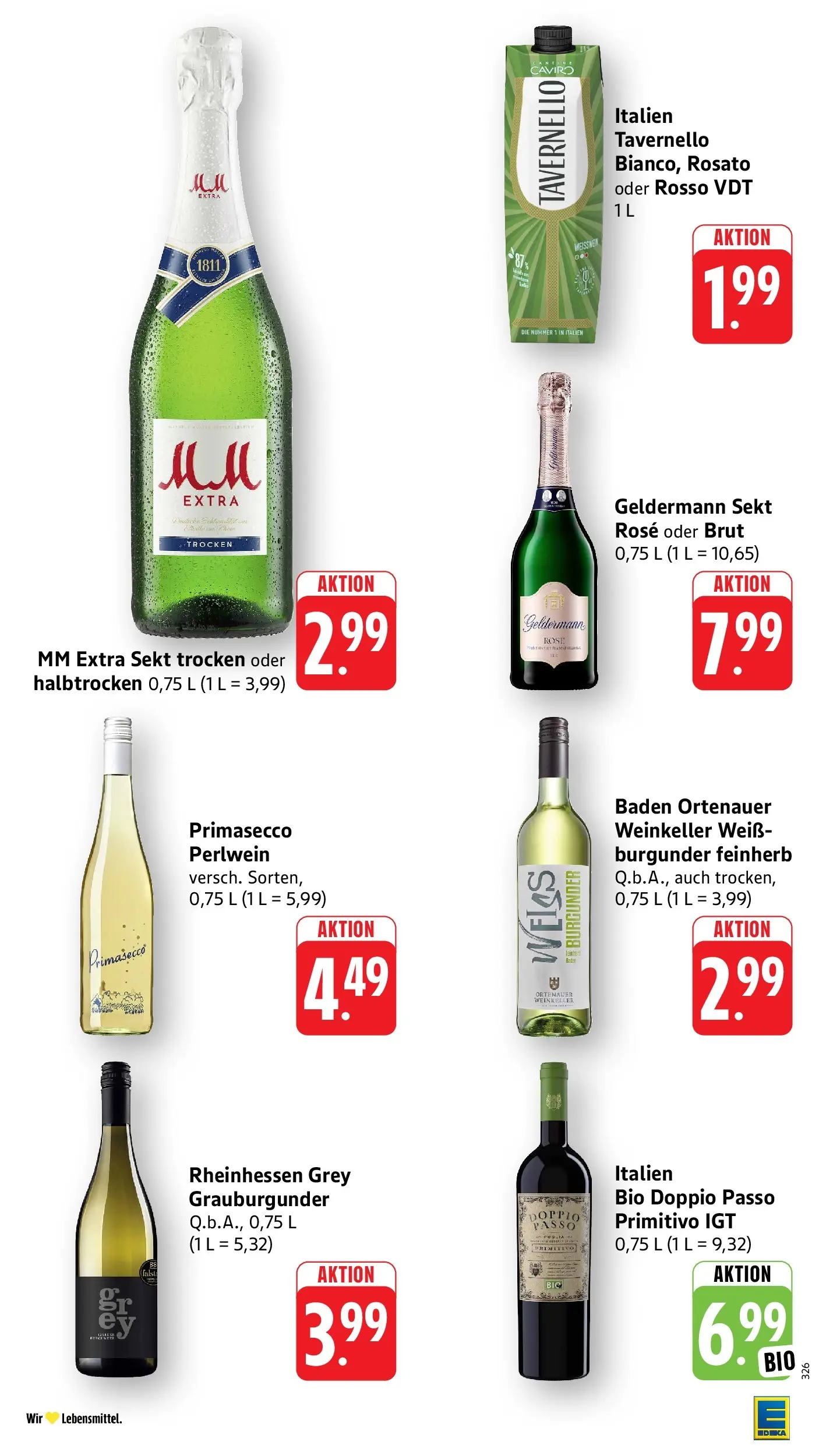 Edeka prospekt Pfungstadt (ab 08.06.2026) » Angebote Online | Seite: 39 | Produkte: Sekt, Doppio passo primitivo, Doppio Passo
