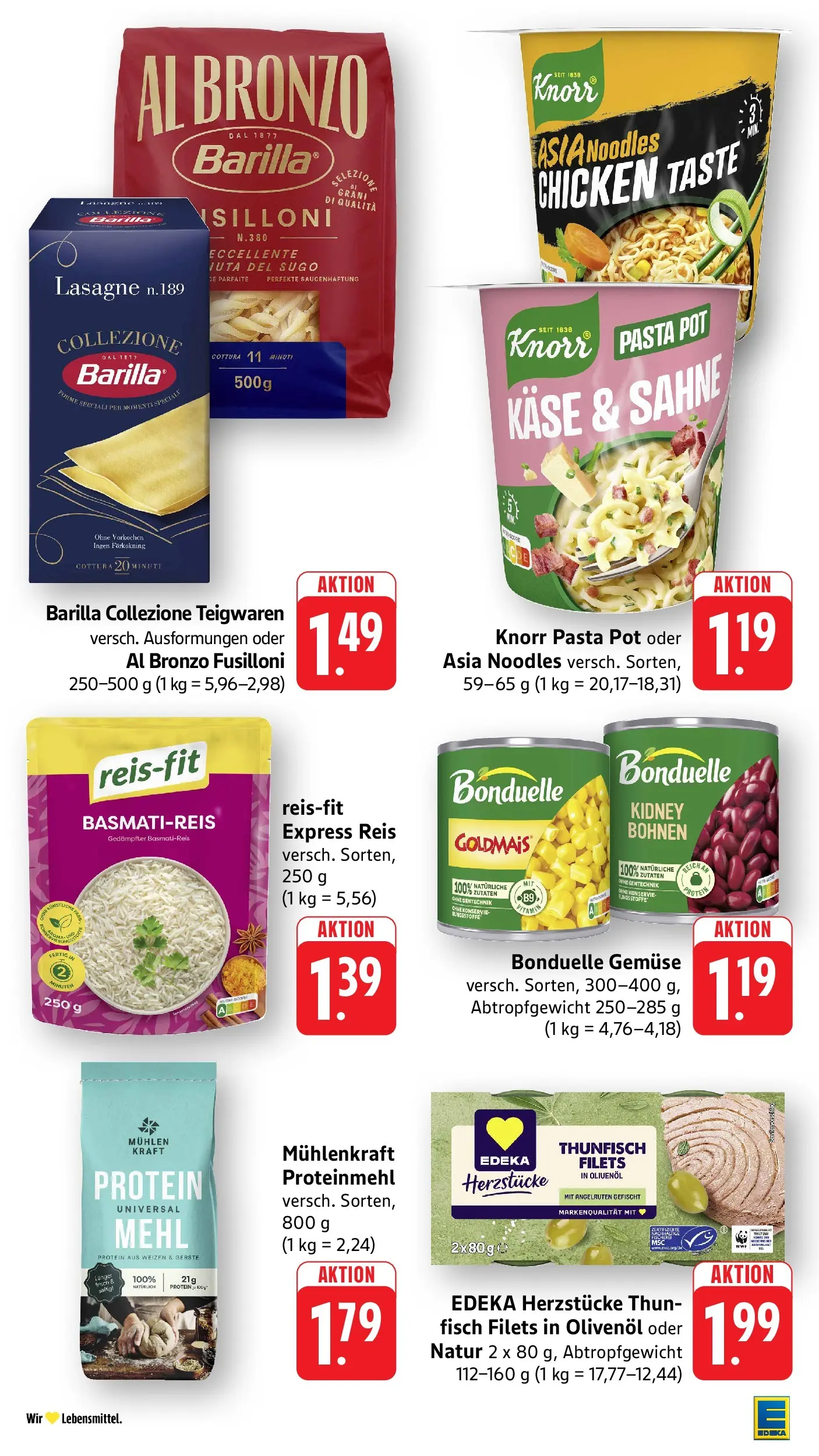 Edeka Prospekt Ditzingen (ab 08.06.2026) » Angebote Online | Seite: 29 | Produkte: Basmatireis, Käse, Barilla, Pasta