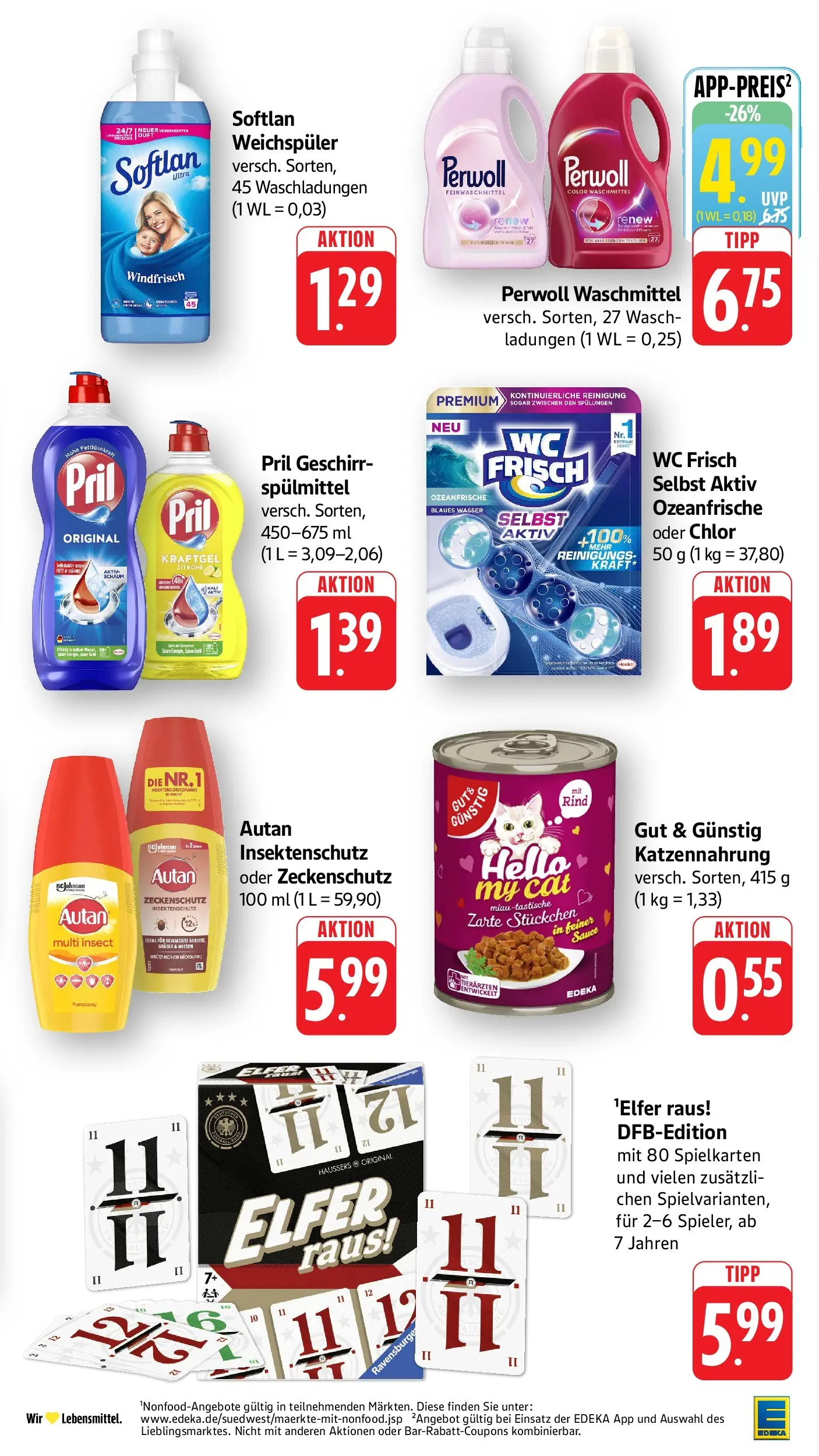 Edeka Prospekt Ditzingen (ab 08.06.2026) » Angebote Online | Seite: 41 | Produkte: Perwoll, Weichspüler, Waschmittel, Wc frisch