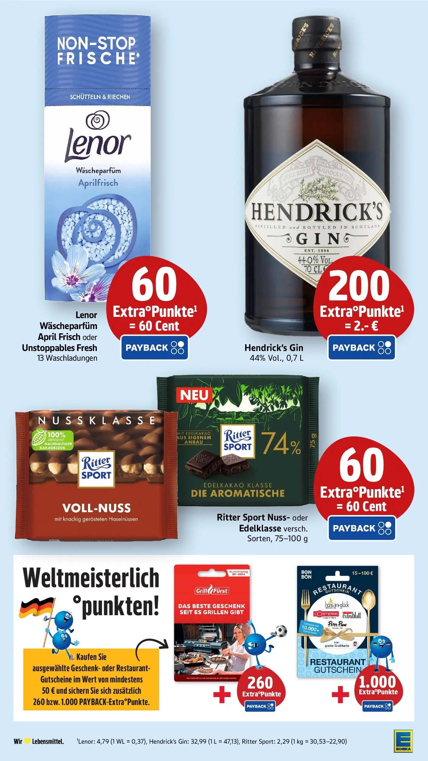 Edeka Prospekt Ditzingen (ab 08.06.2026) » Angebote Online | Seite: 44 | Produkte: Lenor, Ritter sport, Gin