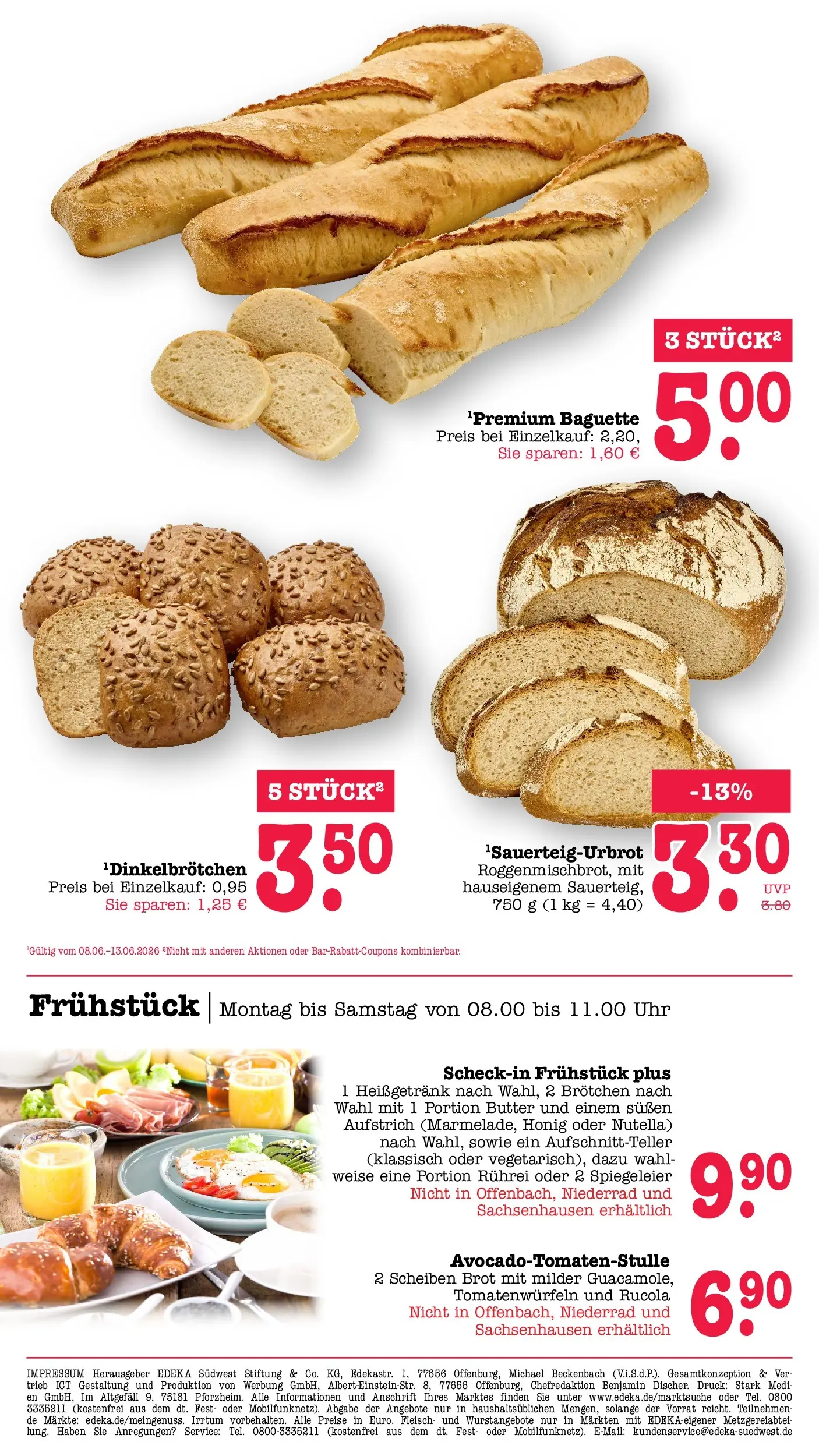 Edeka prospekt Offenbach (ab 08.06.2026) » Angebote Online | Seite: 14 | Produkte: Butter, Brot, Fleisch, Uhr