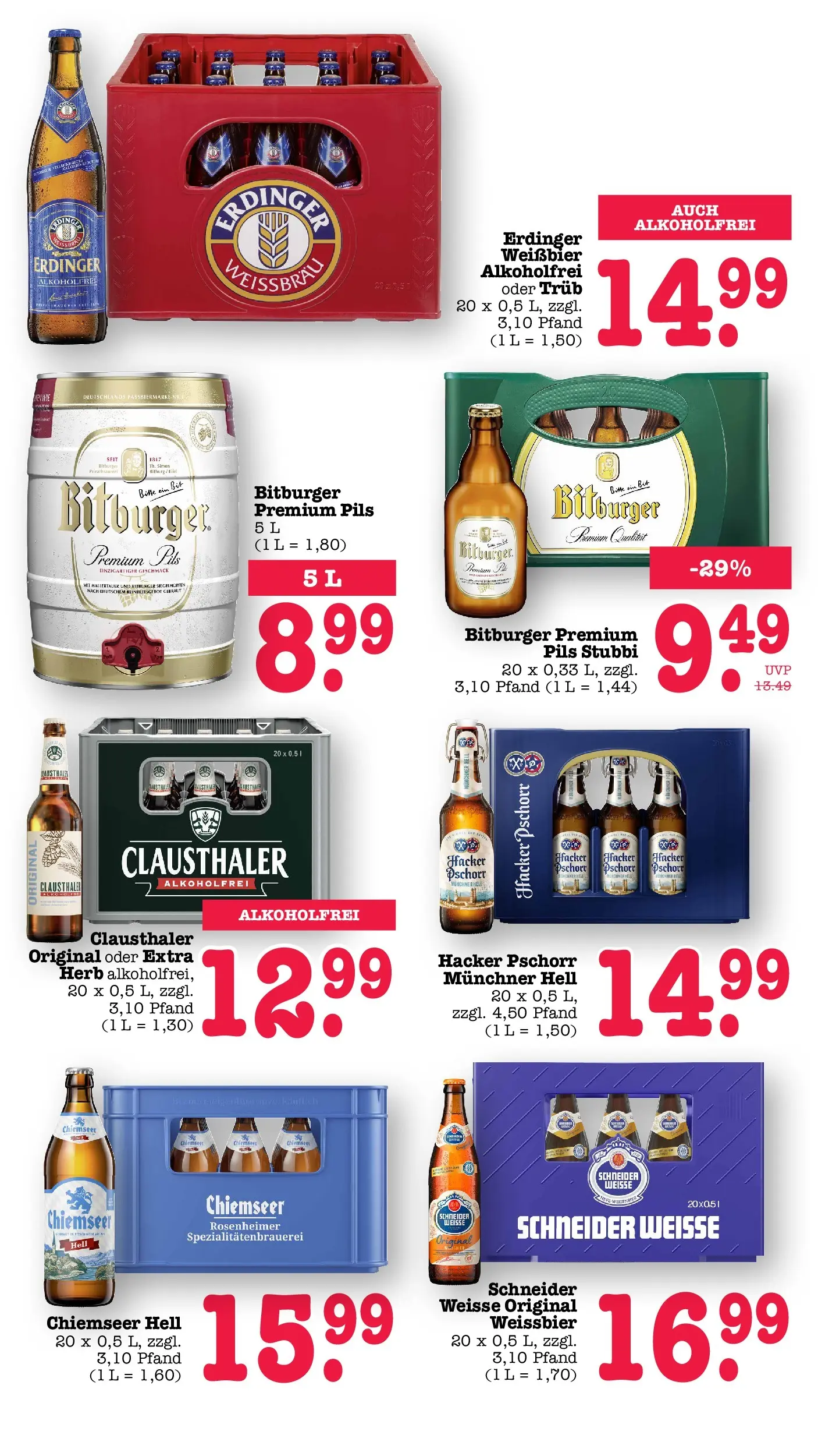 Marktkauf Prospekt Wörth Am Rhein (ab 08.06.2026) » Angebote ab Montag | Seite: 49 | Produkte: Bitburger, Erdinger, Weißbier, Pils Marktkauf Prospekt Wörth Am Rhein (ab 08.06.2026) » Angebote online | Seite: 49 | Produkte: Bitburger, Erdinger, Weißbier, Pils