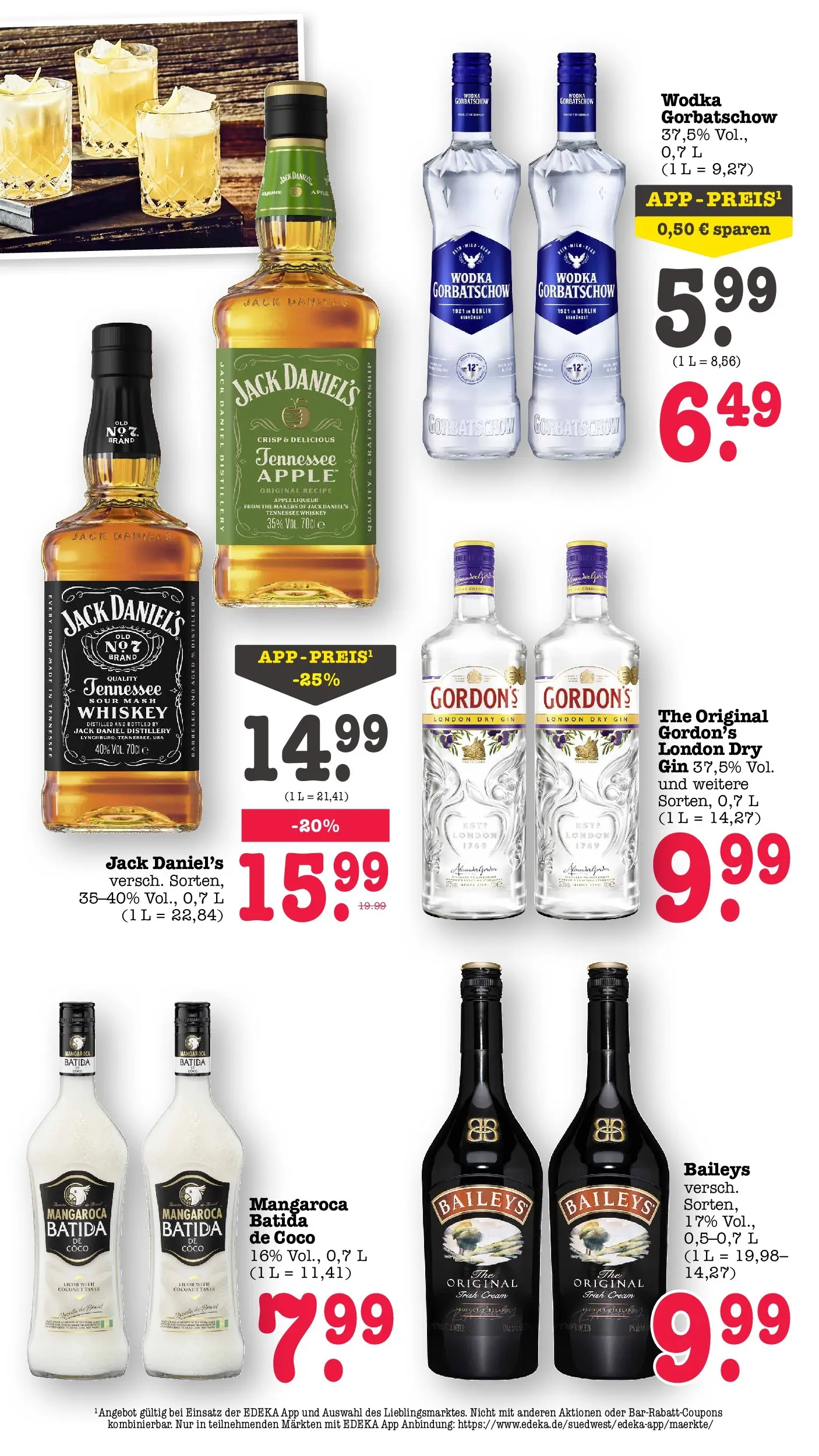 Marktkauf Prospekt Wörth Am Rhein (ab 08.06.2026) » Angebote ab Montag | Seite: 51 | Produkte: Jack Daniel's, Baileys, Gin, Whiskey Marktkauf Prospekt Wörth Am Rhein (ab 08.06.2026) » Angebote online | Seite: 51 | Produkte: Jack Daniel's, Baileys, Gin, Whiskey