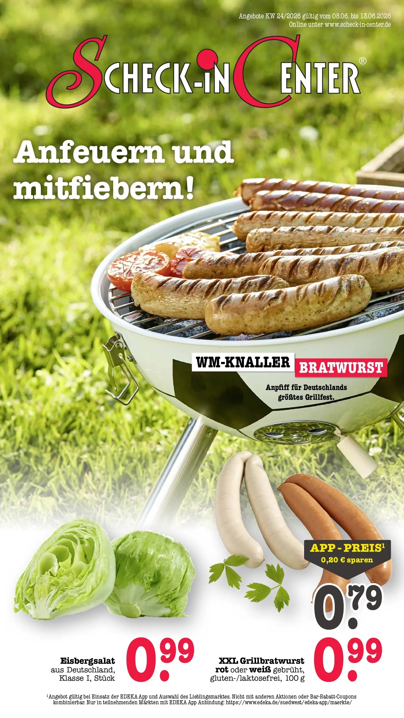 Edeka Prospekt Kuppenheim-Oberndorf (ab 08.06.2026) ยป Angebote Online | Seite: 1 | Produkte: Bratwurst, Eisbergsalat Edeka Prospekt Kuppenheim-Oberndorf (ab 08.06.2026) ยป Angebote Online | Seite: 1 | Produkte: Bratwurst, Eisbergsalat