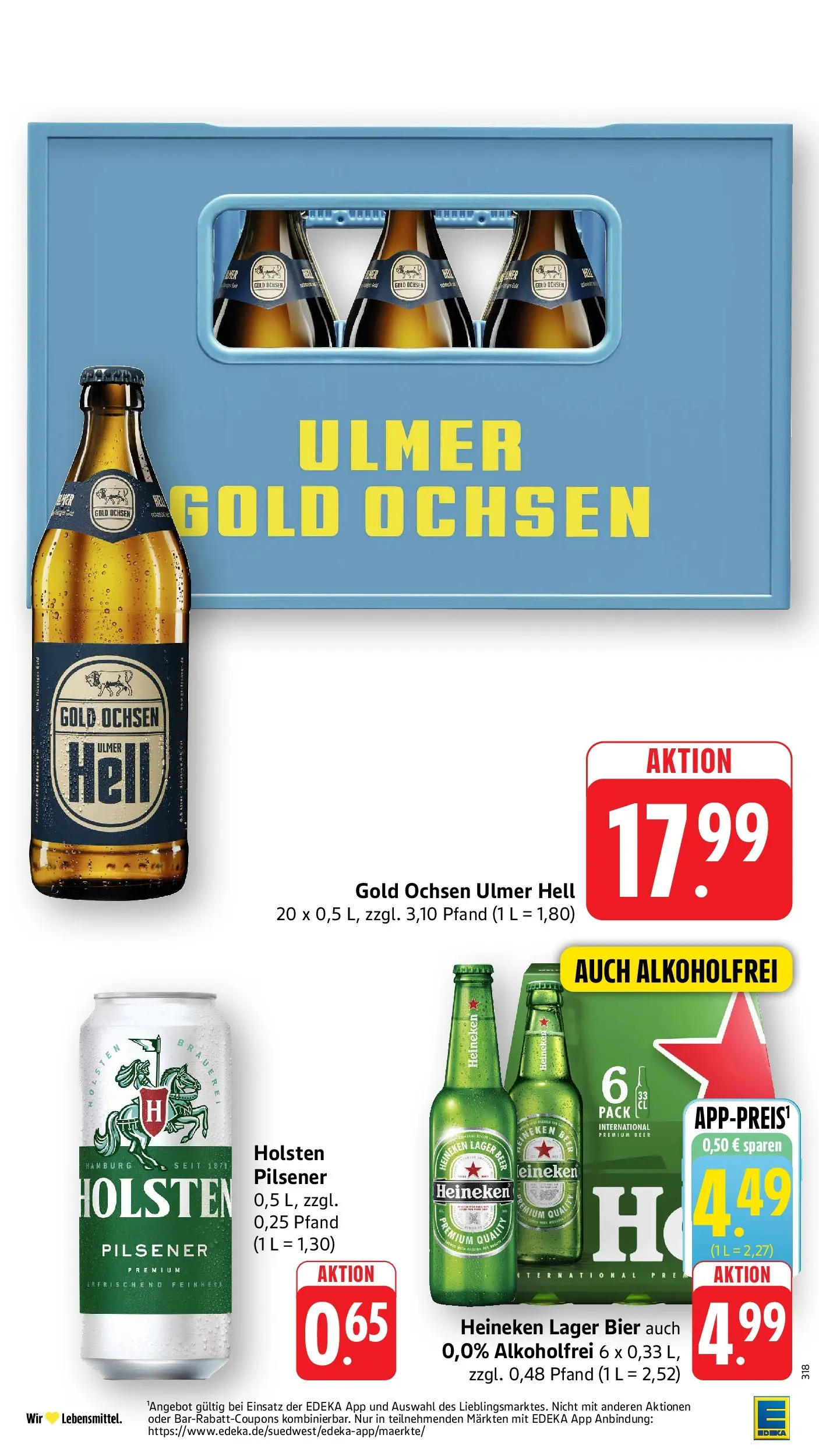 Edeka Prospekt Aalen (ab 08.06.2026) » Angebote Online | Seite: 36 | Produkte: Bier, Holsten, Heineken