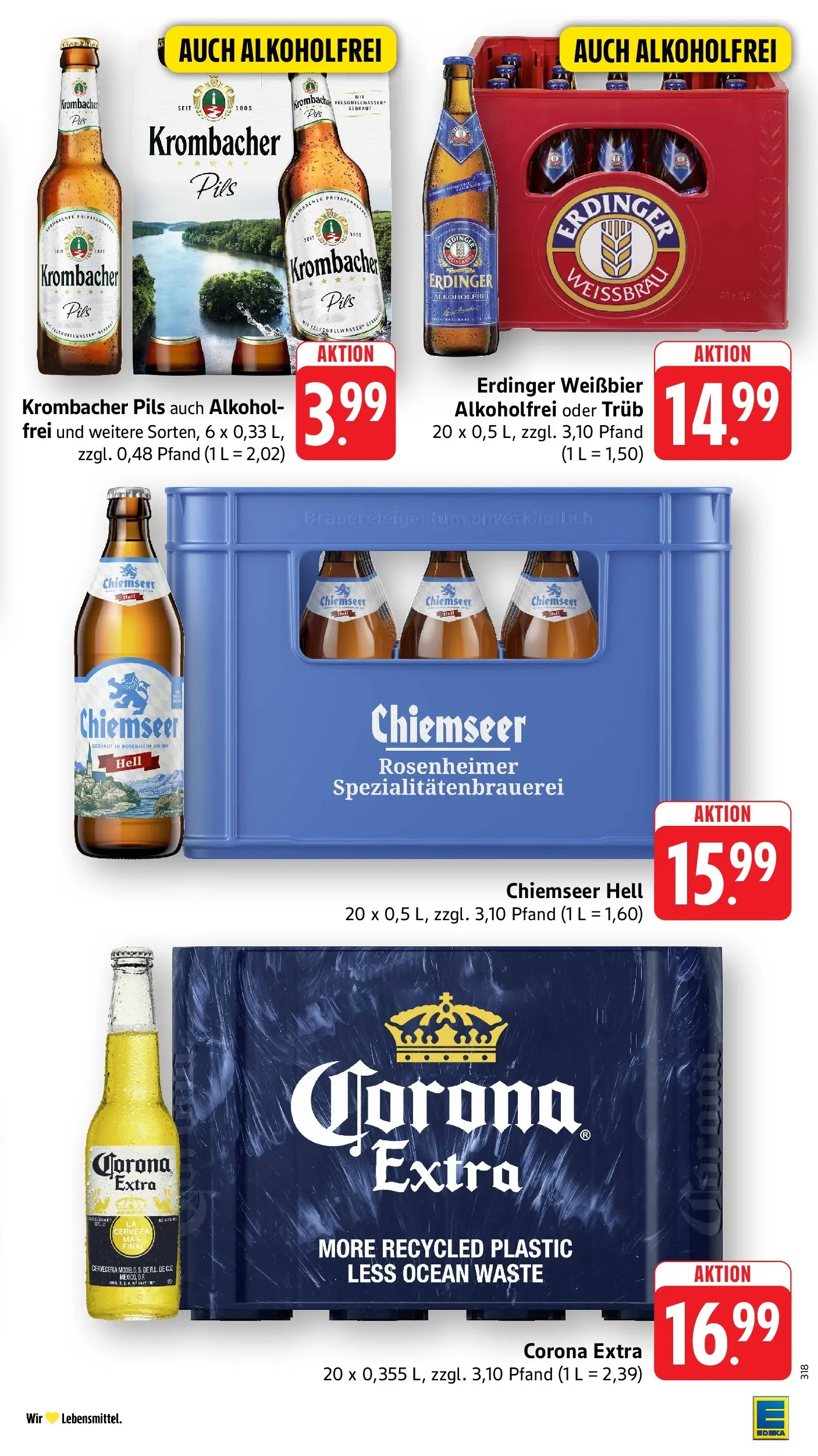 Edeka Prospekt Aalen (ab 08.06.2026) » Angebote Online | Seite: 37 | Produkte: Erdinger, Weißbier, Pils, Krombacher