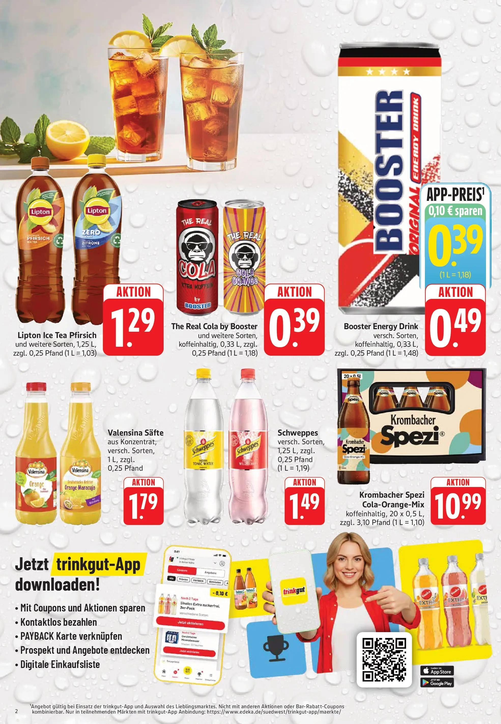 Trinkgut Prospekt Oberursel (ab 08.06.2026) » Angebote online | Seite: 2 | Produkte: Schweppes, Mineralwasser, Zitrone, Pfirsich