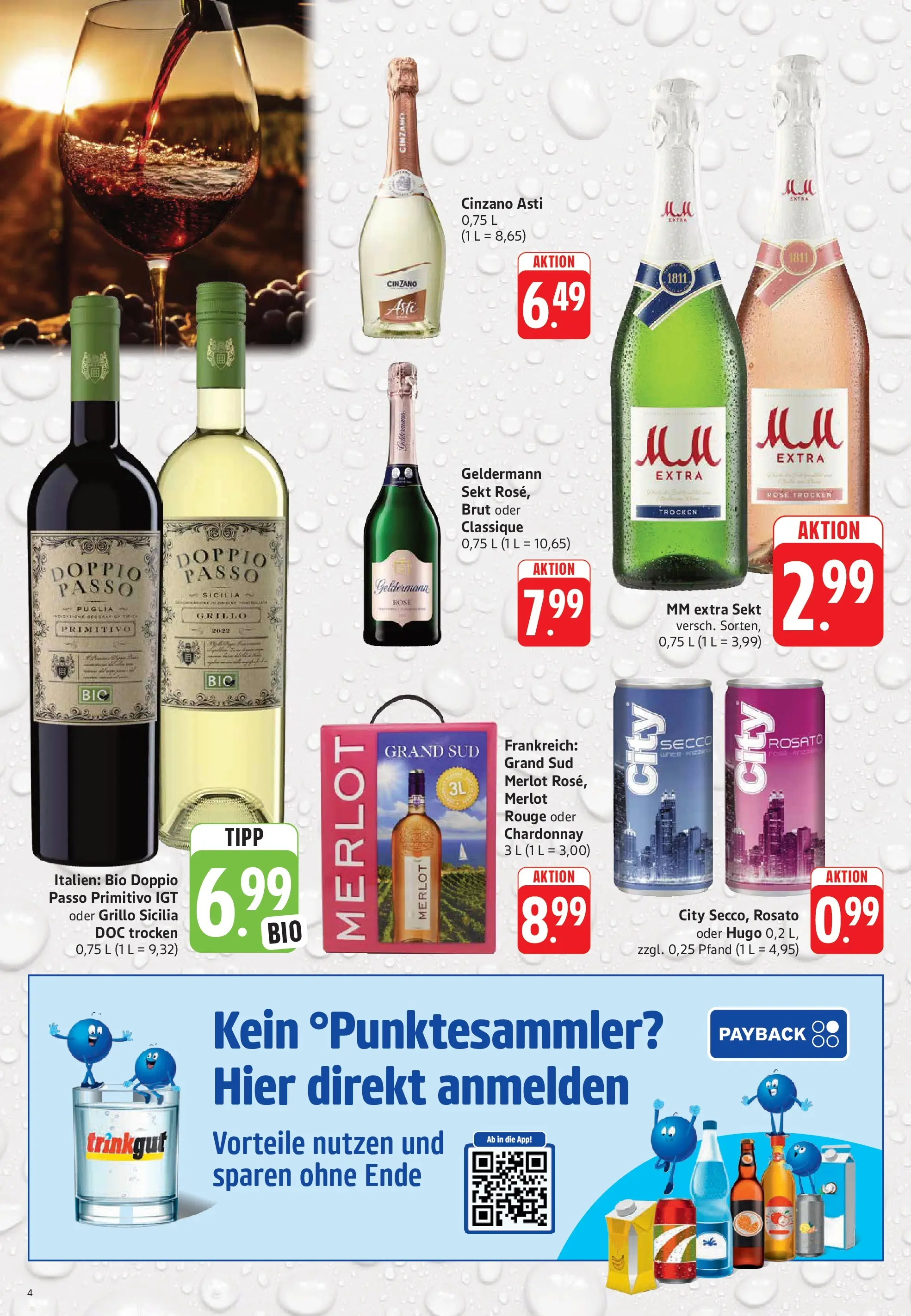 Trinkgut Prospekt Oberursel (ab 08.06.2026) » Angebote online | Seite: 4 | Produkte: Merlot, Doppio Passo, Grand sud, Hugo