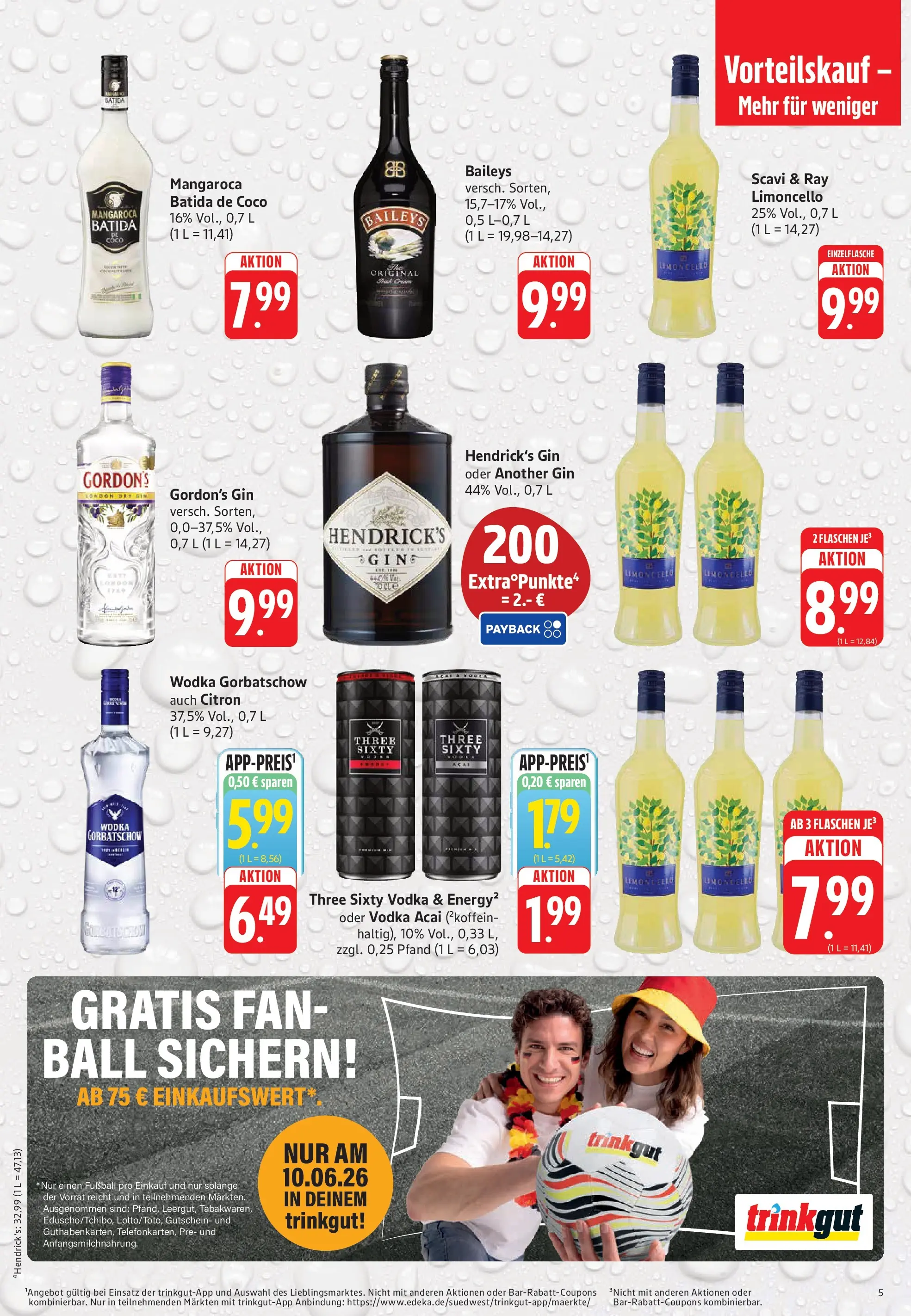 Trinkgut Prospekt Oberursel (ab 08.06.2026) » Angebote online | Seite: 5 | Produkte: Batida de coco, Baileys, Wodka gorbatschow, Vodka