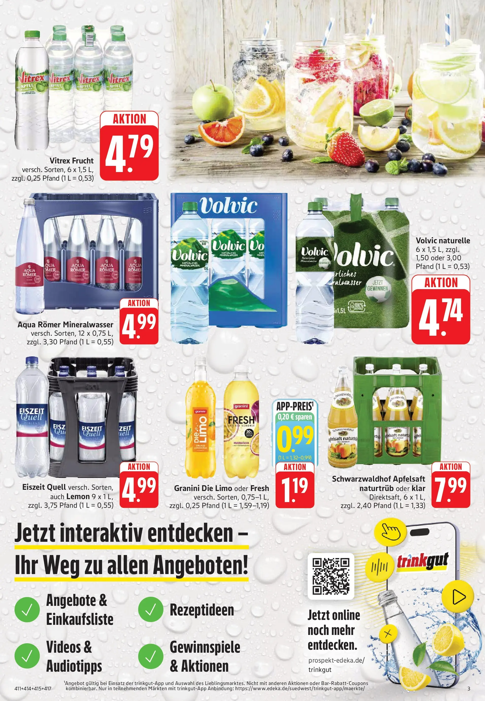Trinkgut Prospekt Karlsbad - Langensteinbach (ab 08.06.2026) » Angebote online | Seite: 3 | Produkte: Ariel, Apfelsaft, Mineralwasser, Granini die limo