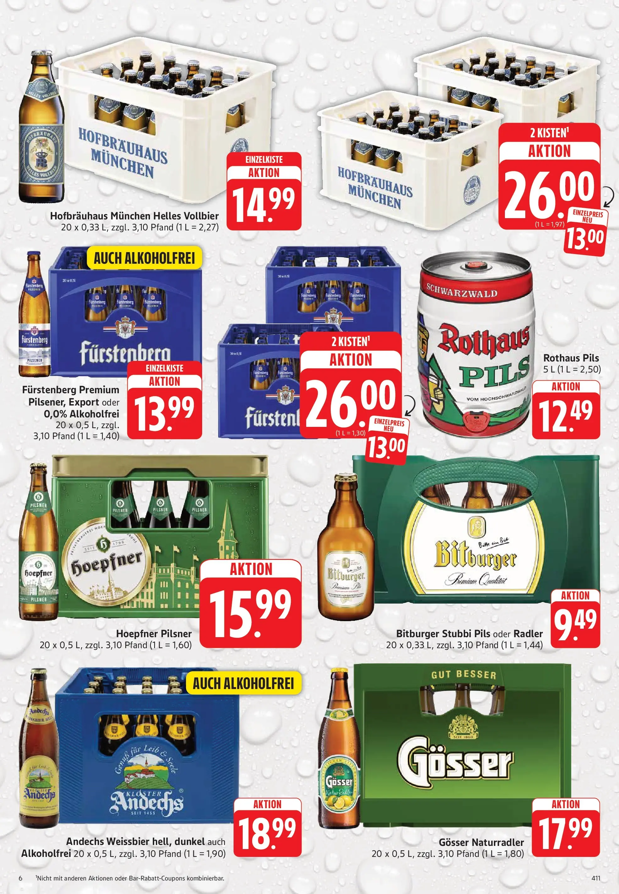 Trinkgut Prospekt Karlsbad - Langensteinbach (ab 08.06.2026) » Angebote online | Seite: 6 | Produkte: Bitburger, Weißbier, Pils, Radler