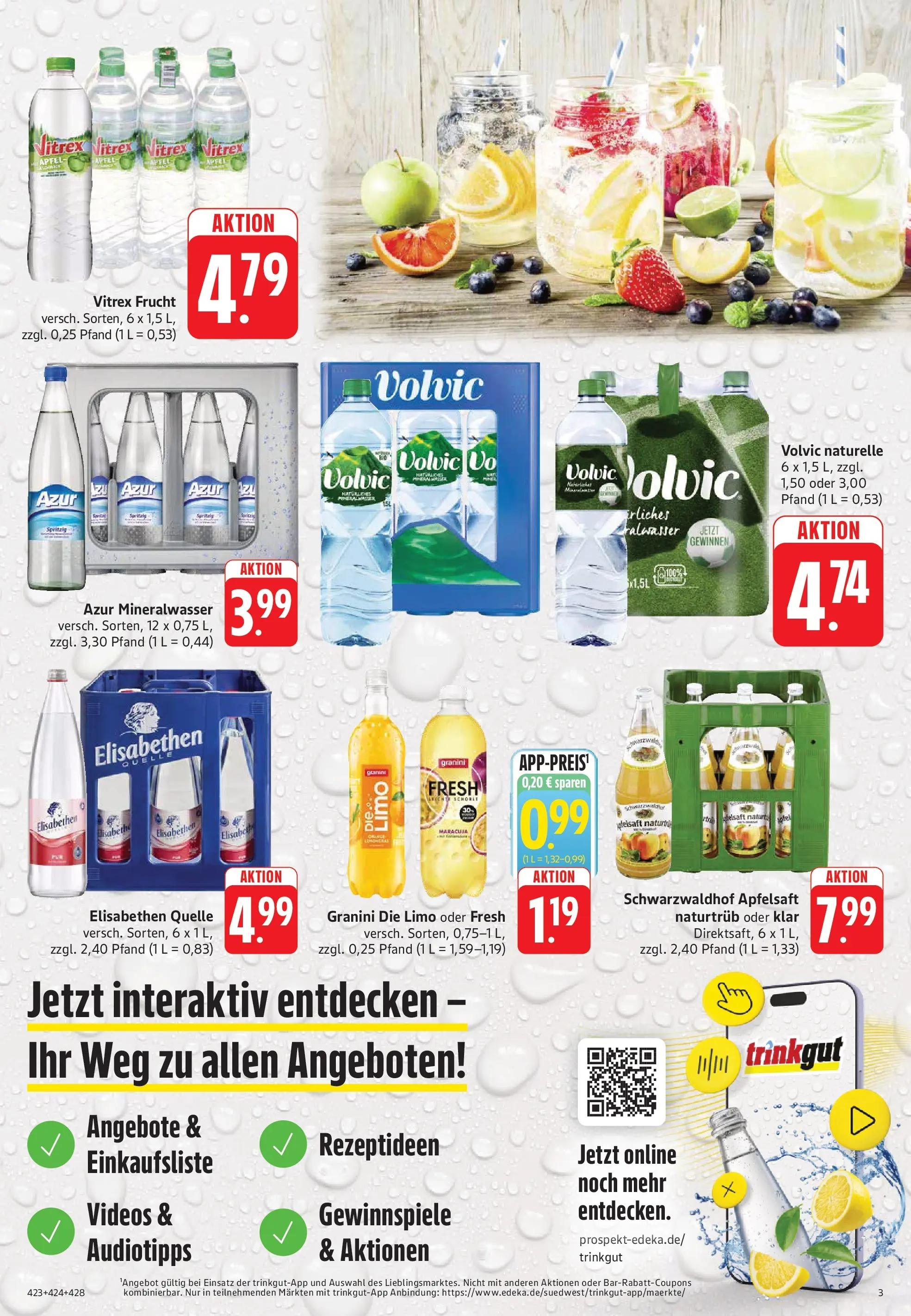 Trinkgut Prospekt Oberursel (ab 08.06.2026) » Angebote online | Seite: 3 | Produkte: Apfelsaft, Mineralwasser, Granini die limo, Volvic