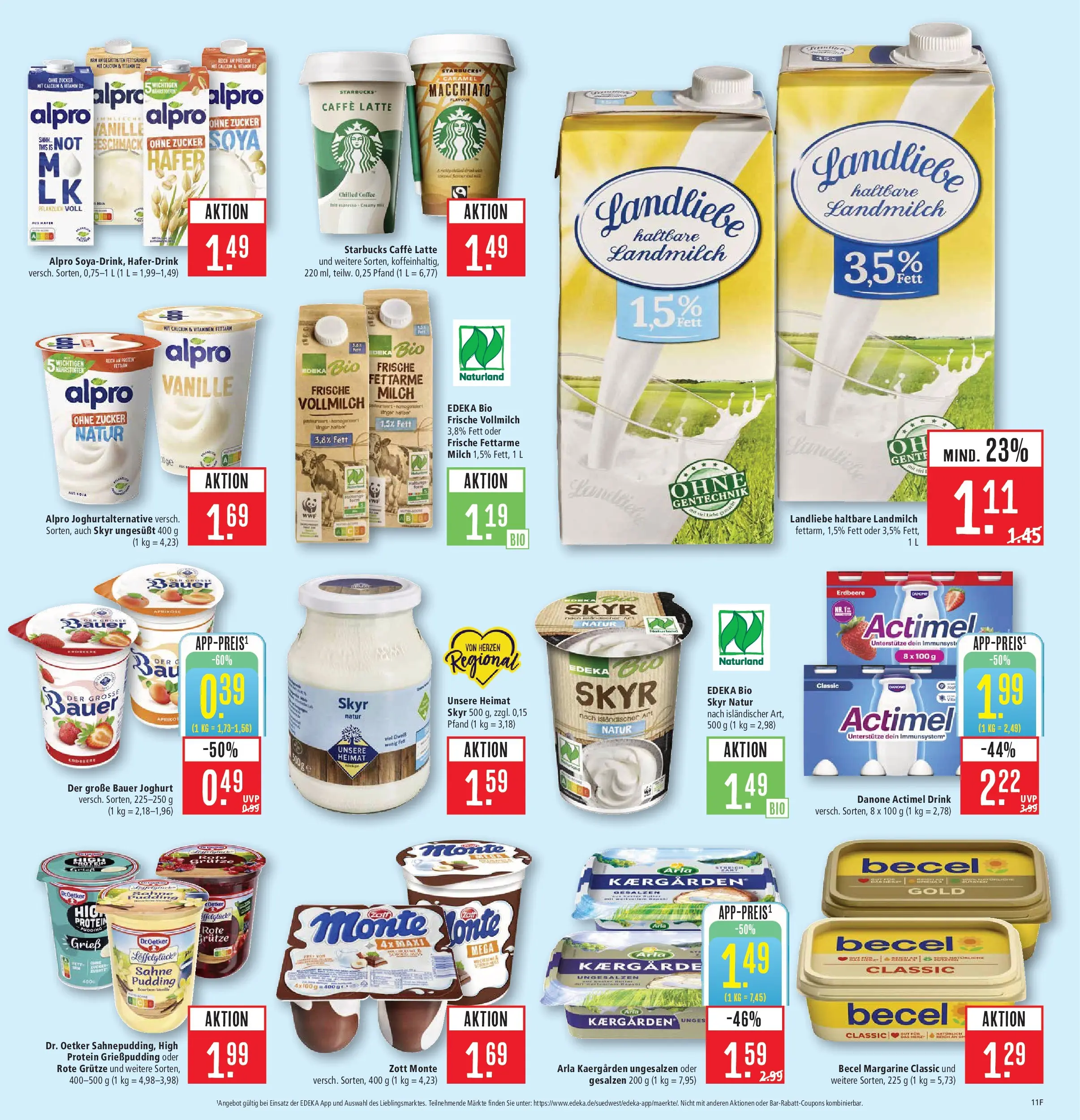 Marktkauf Prospekt Weil Am Rhein (ab 08.06.2026) » Angebote online | Seite: 15 | Produkte: Margarine, Actimel, Pudding, Zucker