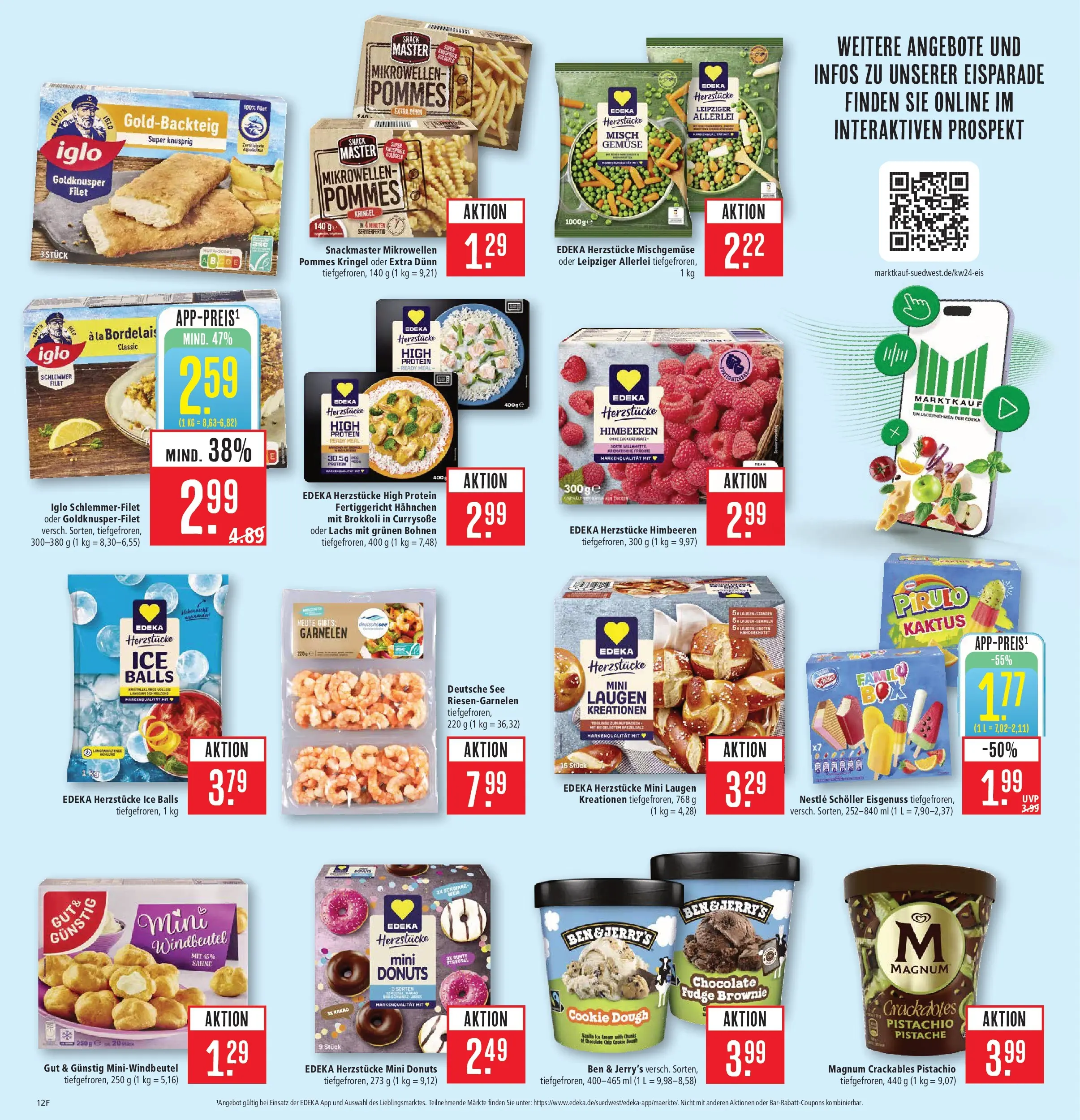 Marktkauf Prospekt Weil Am Rhein (ab 08.06.2026) » Angebote online | Seite: 18 | Produkte: Garnelen, Donuts, Ben & Jerry's, Iglo schlemmerfilet