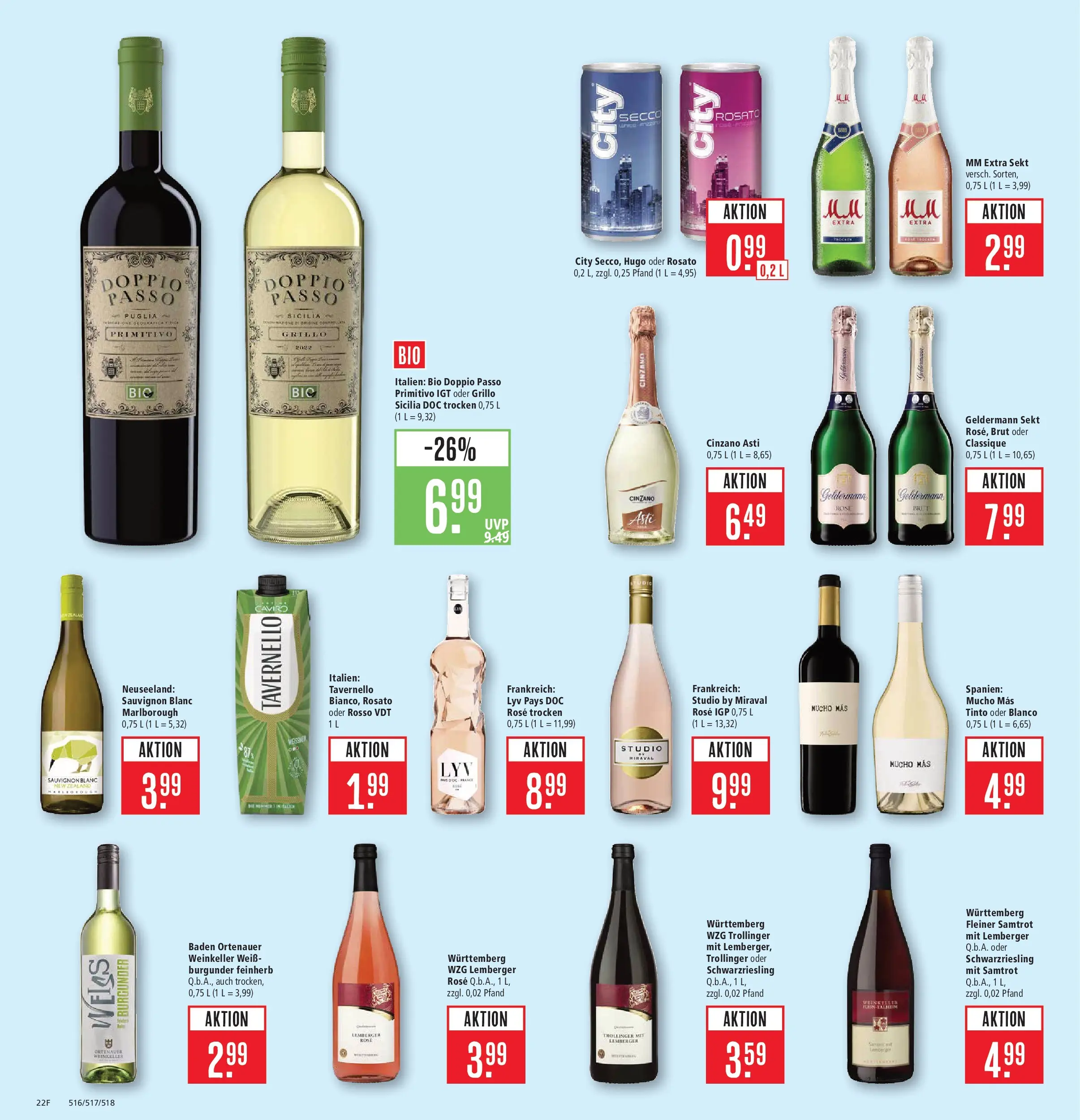 Marktkauf Prospekt Senden (ab 08.06.2026) » Angebote online | Seite: 30 | Produkte: Sekt, Doppio passo primitivo, Doppio Passo, Hugo