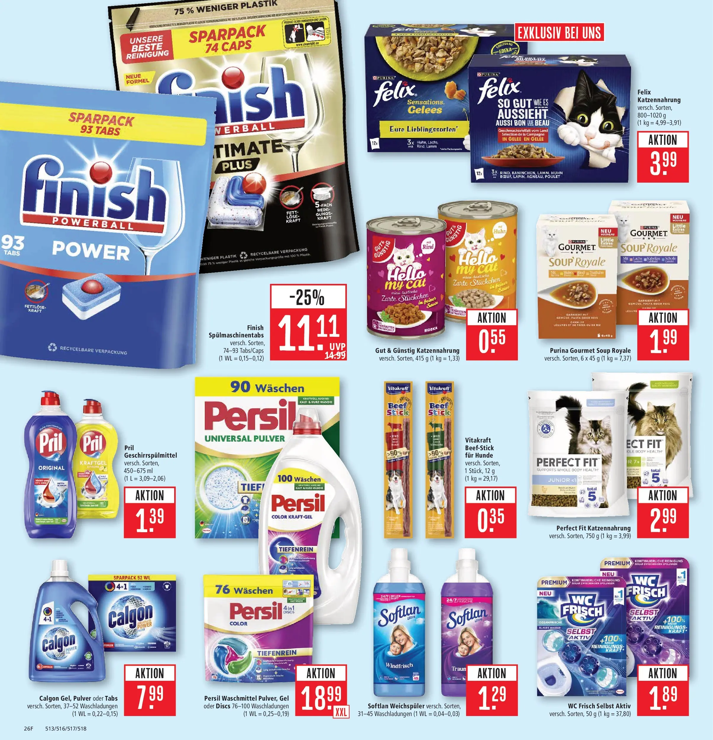 Marktkauf Prospekt Weil Am Rhein (ab 08.06.2026) » Angebote online | Seite: 34 | Produkte: Weichspüler, Waschmittel, Spülmaschinentabs, Geschirrspülmittel