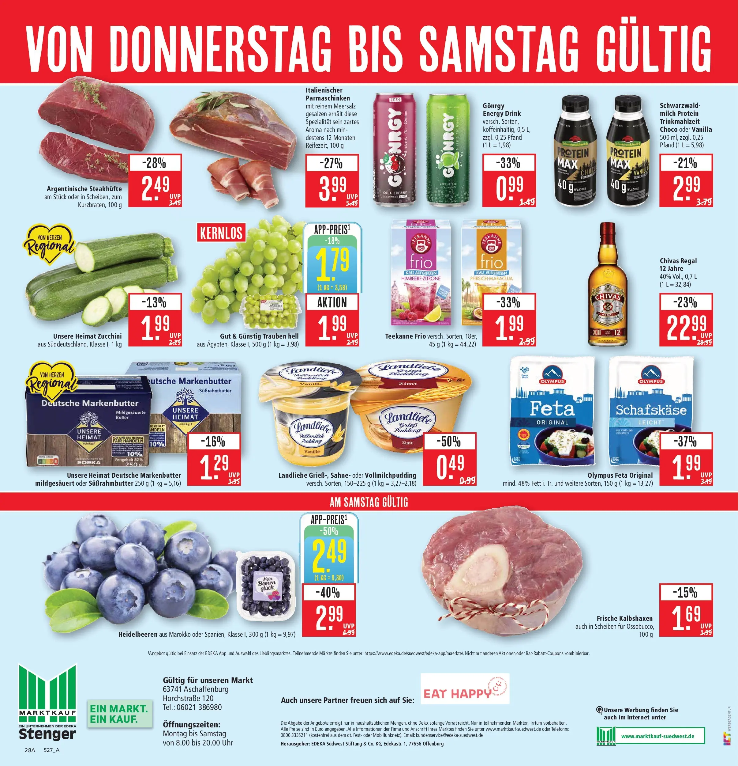Marktkauf Prospekt Aschaffenburg (ab 08.06.2026) » Angebote online | Seite: 36 | Produkte: Milch, Butter, Heidelbeeren, Teekanne