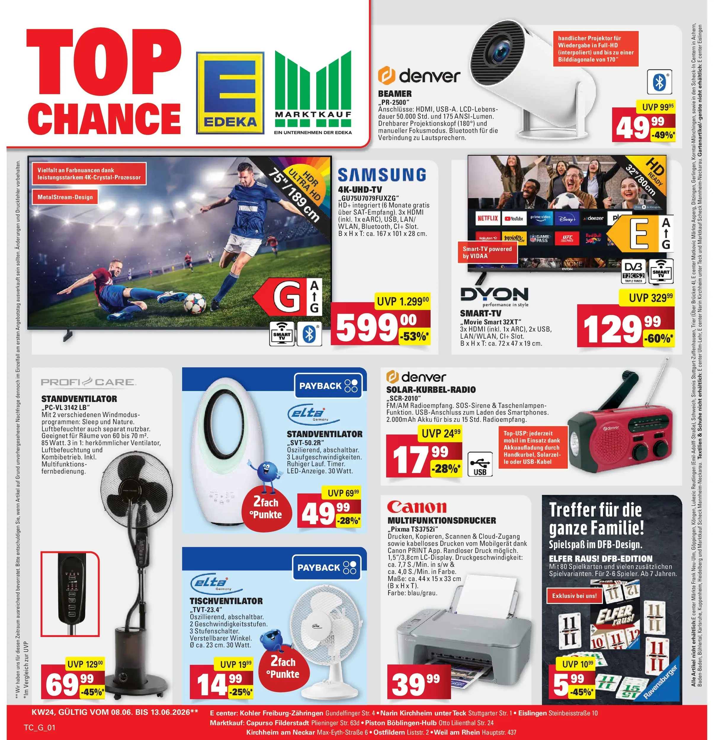 Marktkauf Prospekt Weil Am Rhein (ab 08.06.2026) » Angebote online | Seite: 37 | Produkte: Samsung, Video, Beamer