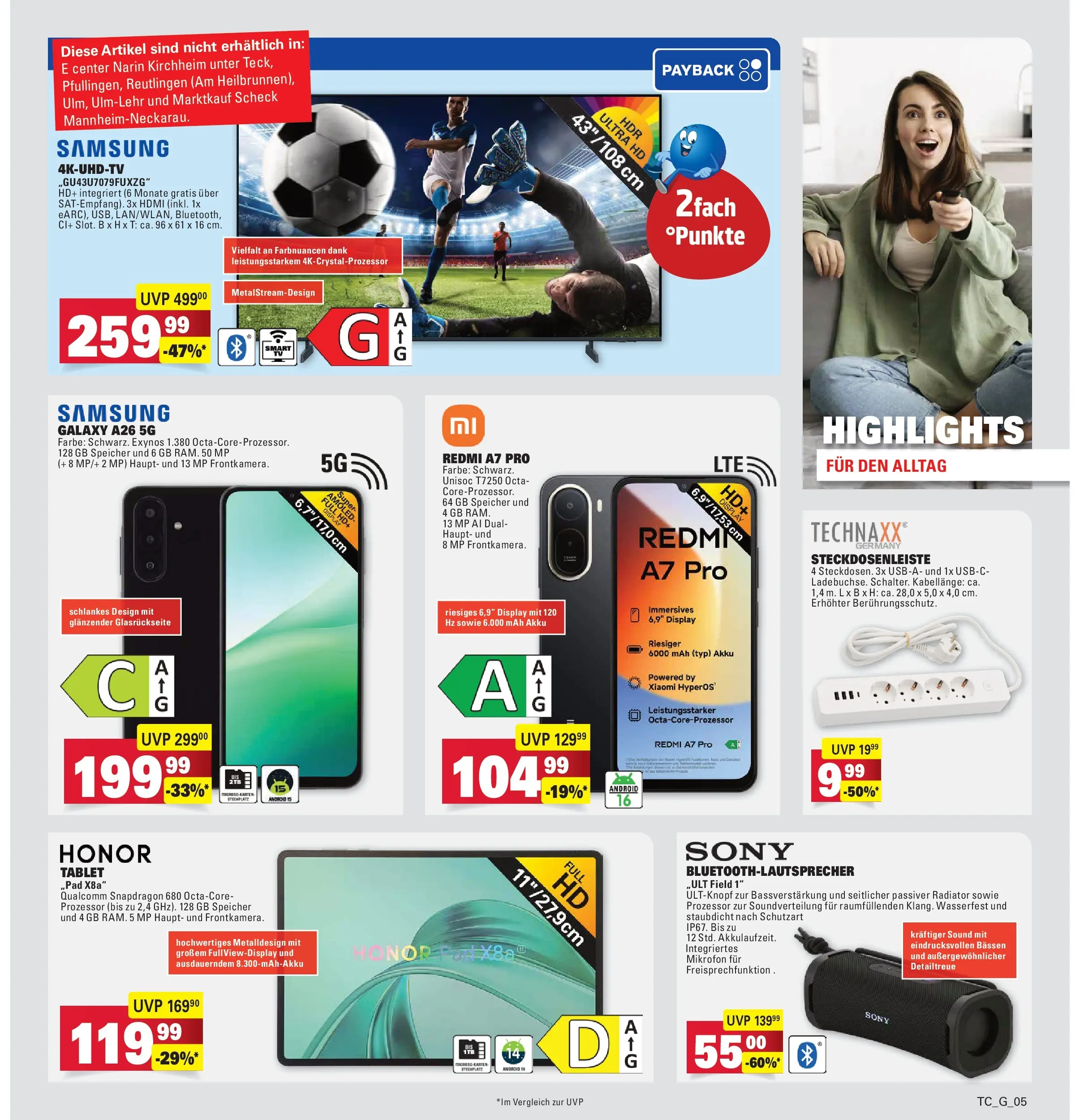 Marktkauf Prospekt Weil Am Rhein (ab 08.06.2026) » Angebote online | Seite: 41 | Produkte: Xiaomi, Mikrofon, Samsung, Tablet