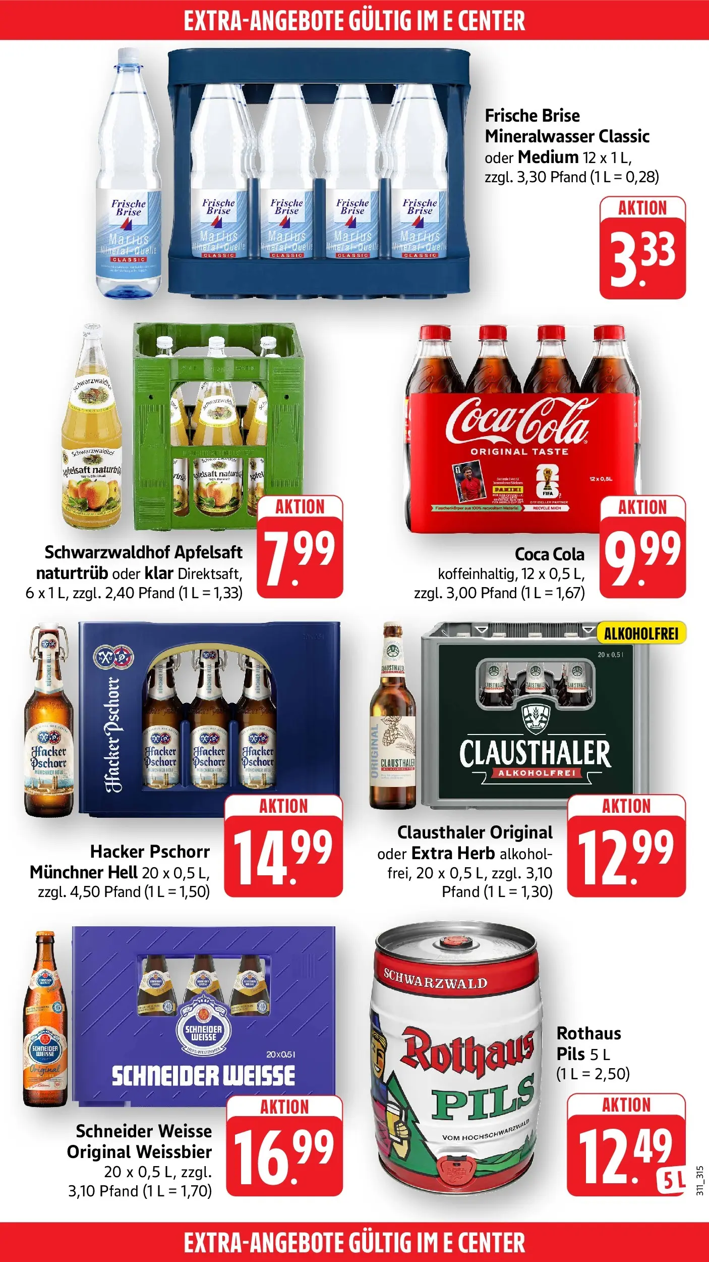 Edeka Prospekt Konstanz-Petershausen (ab 08.06.2026) » Angebote Online | Seite: 52 | Produkte: Coca cola, Pils, Äpfel, Mineralwasser