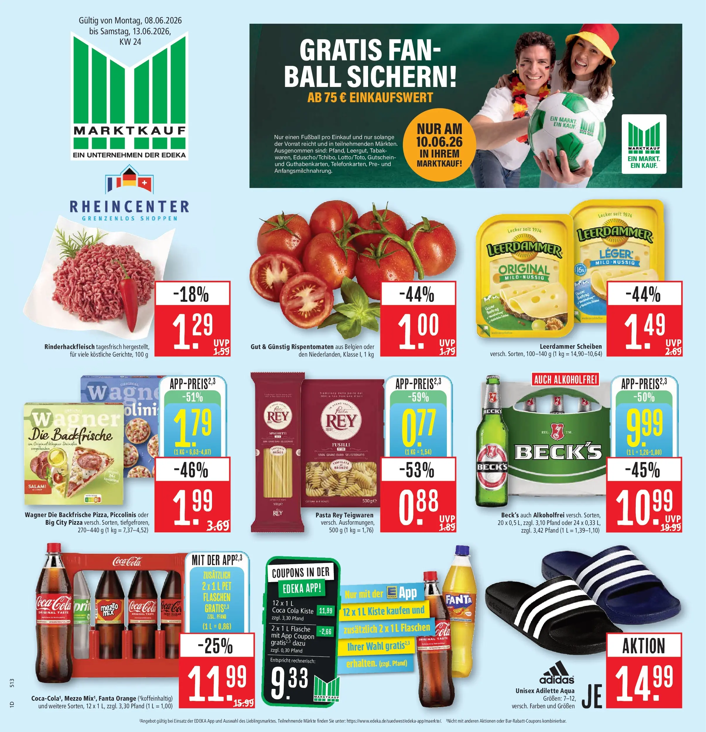 Marktkauf Prospekt Weil Am Rhein (ab 08.06.2026) » Angebote online | Seite: 1 | Produkte: Fanta, Piccolinis, Pasta, Pizza