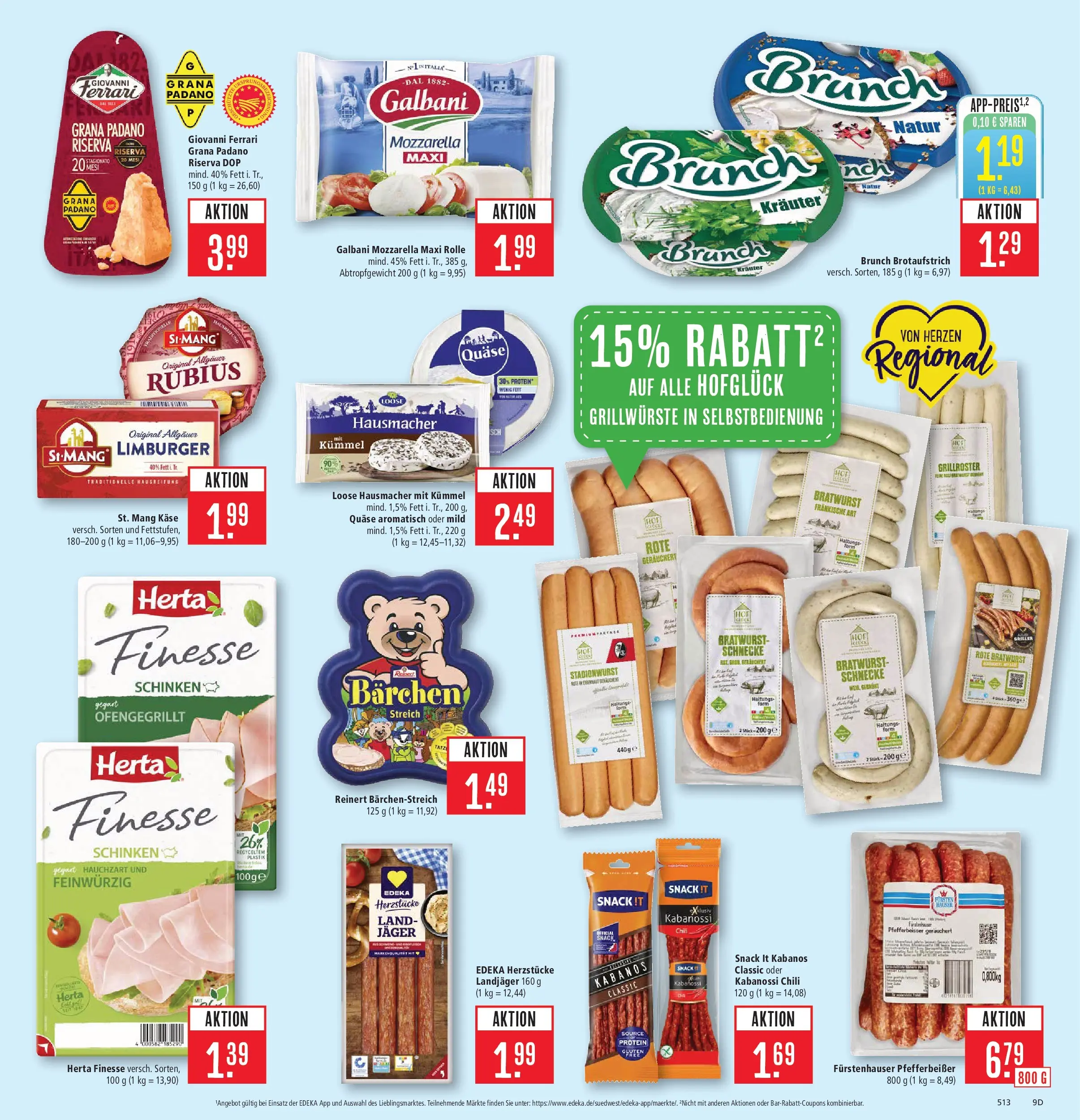 Marktkauf Prospekt Weil Am Rhein (ab 08.06.2026) » Angebote online | Seite: 13 | Produkte: Mozzarella, Bratwurst, Schinken, Herta finesse