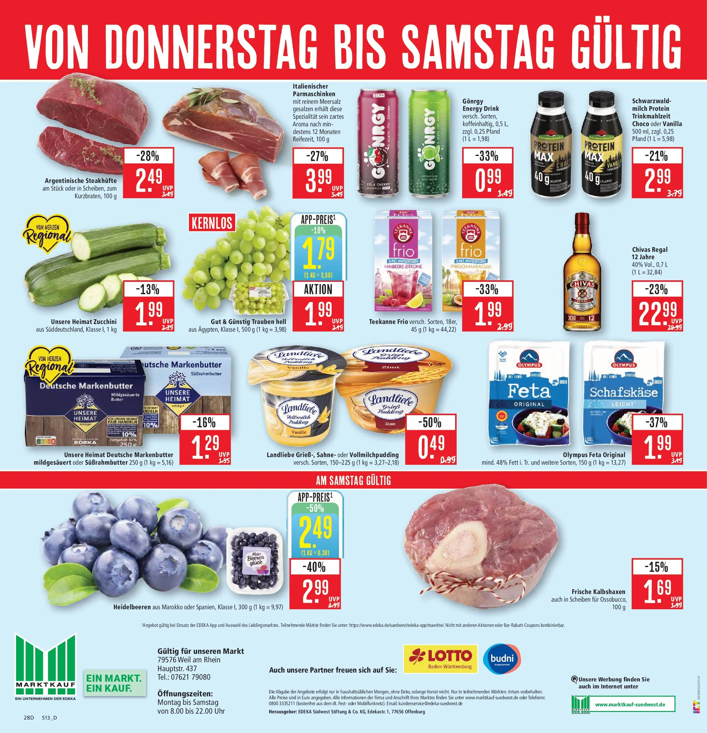 Marktkauf Prospekt Weil Am Rhein (ab 08.06.2026) » Angebote online | Seite: 36 | Produkte: Cola, Energy, Butter, Zucchini