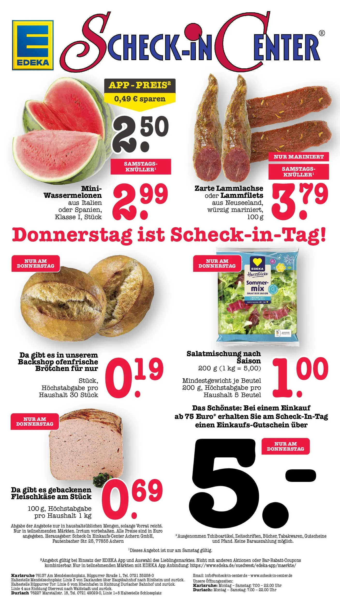 Edeka Prospekt Karlsruhe (ab 08.06.2026) ยป Angebote Online | Seite: 74 | Produkte: Ofenfrische, Salat, Uhr Edeka Prospekt Karlsruhe (ab 08.06.2026) ยป Angebote Online | Seite: 74 | Produkte: Ofenfrische, Salat, Uhr