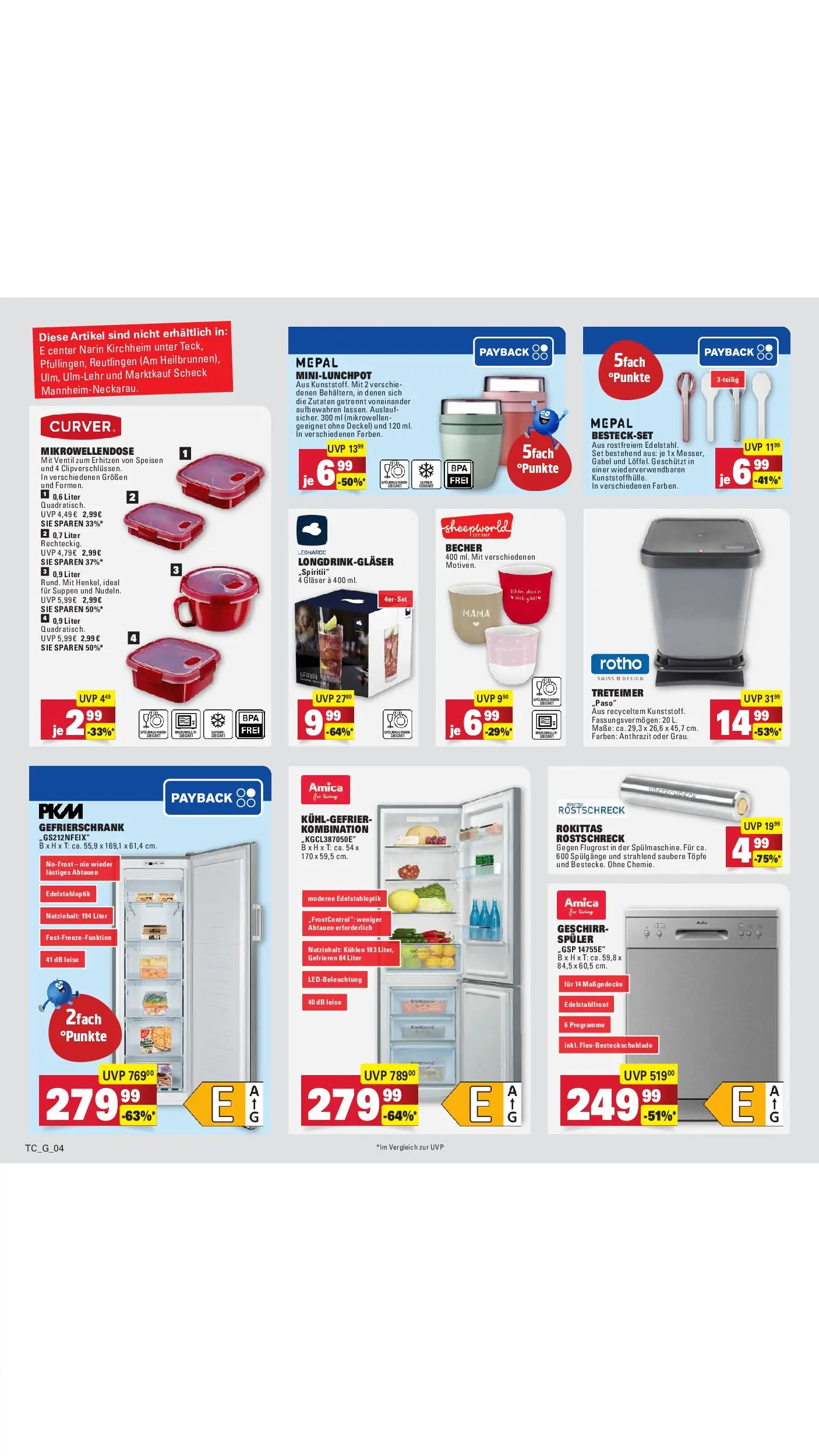 Edeka Prospekt Sinzheim (ab 08.06.2026) » Angebote Online | Seite: 93 | Produkte: Gefrierschrank, Decke