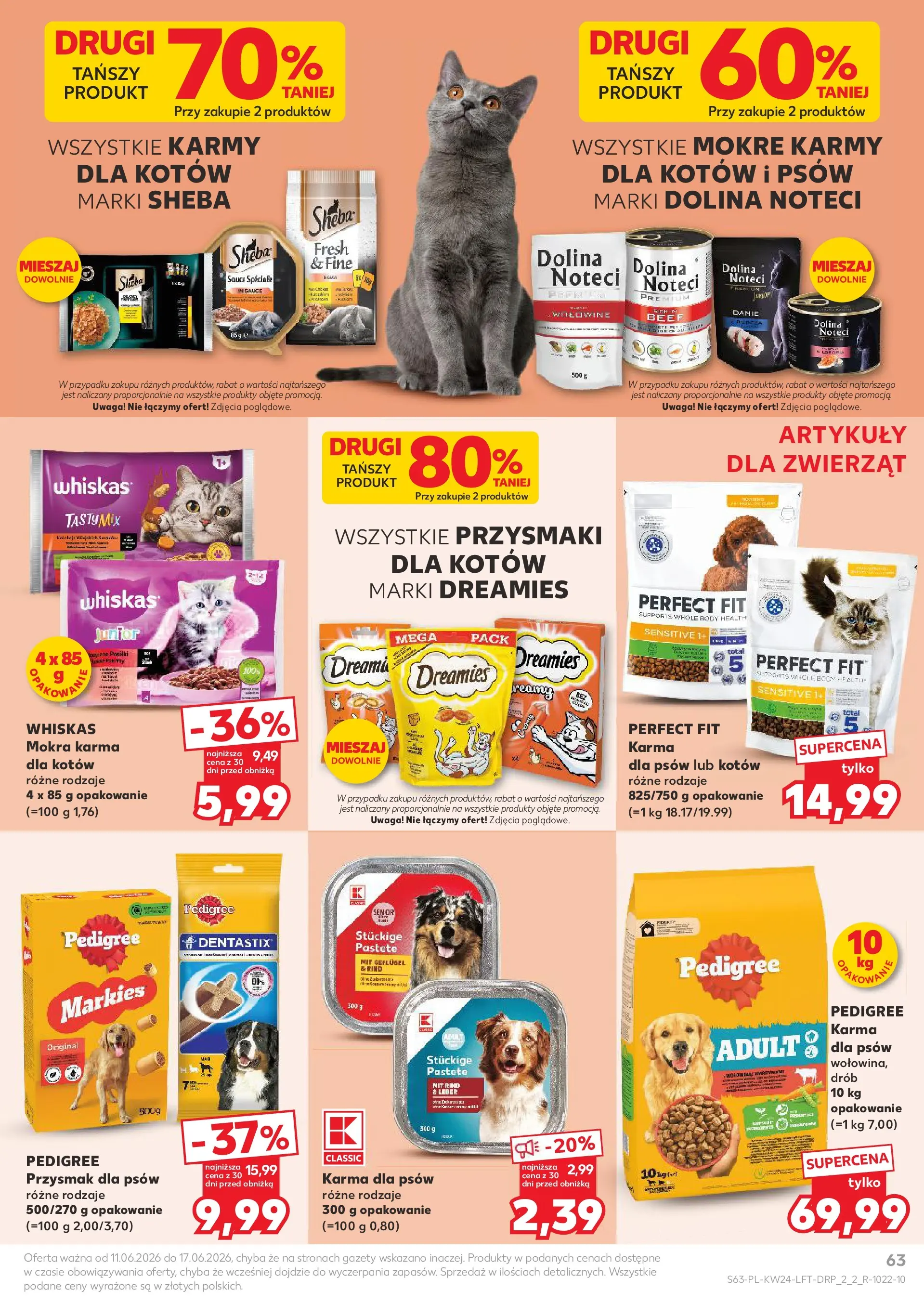 Kaufland gazetka od 11.06.2026 - od jutra PDF | Strona: 63 | Produkty: Pedigree, Body, Karma dla psów