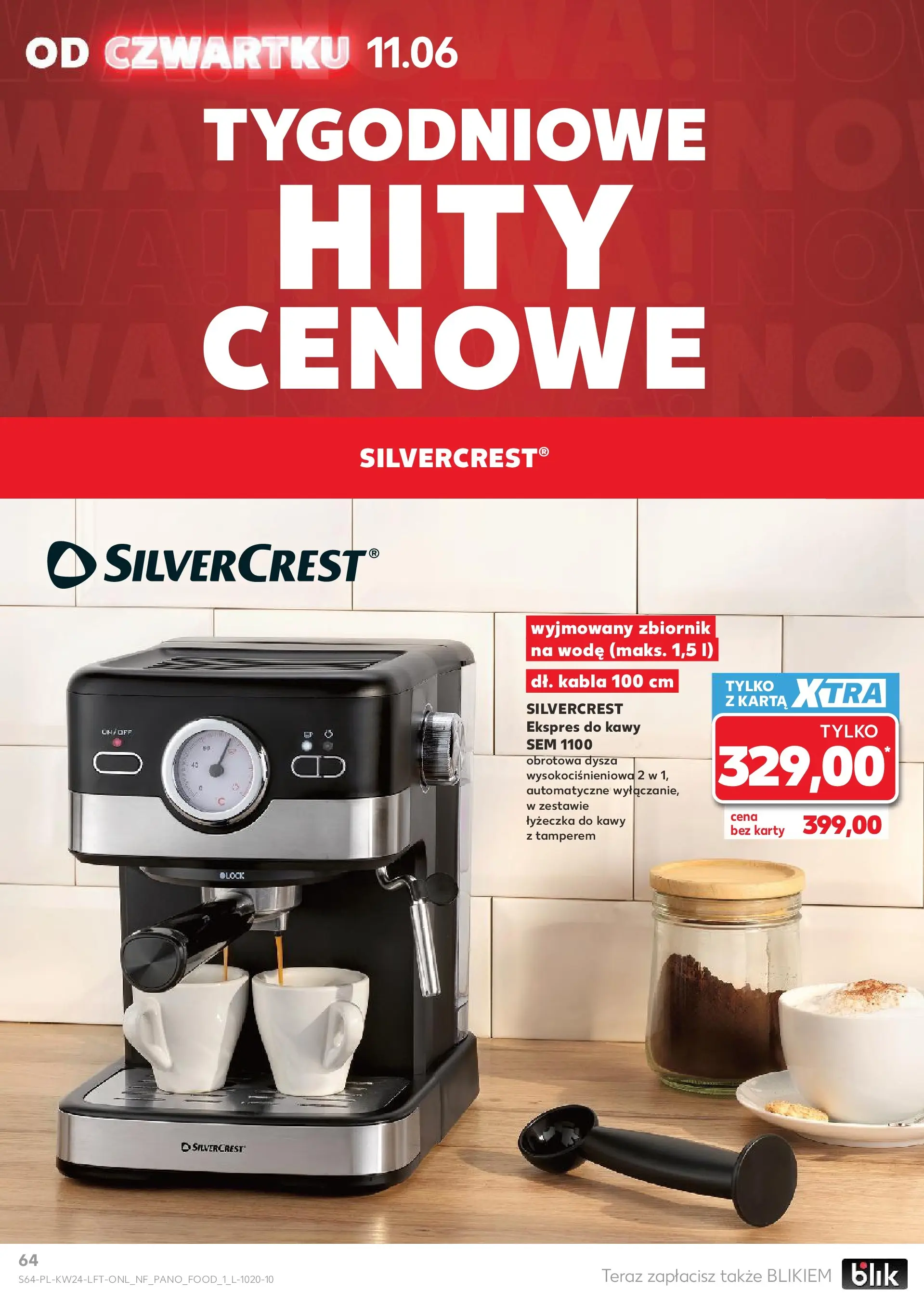 Kaufland gazetka od 11.06.2026 - od jutra PDF | Strona: 64 | Produkty: Karta, Ekspres do kawy