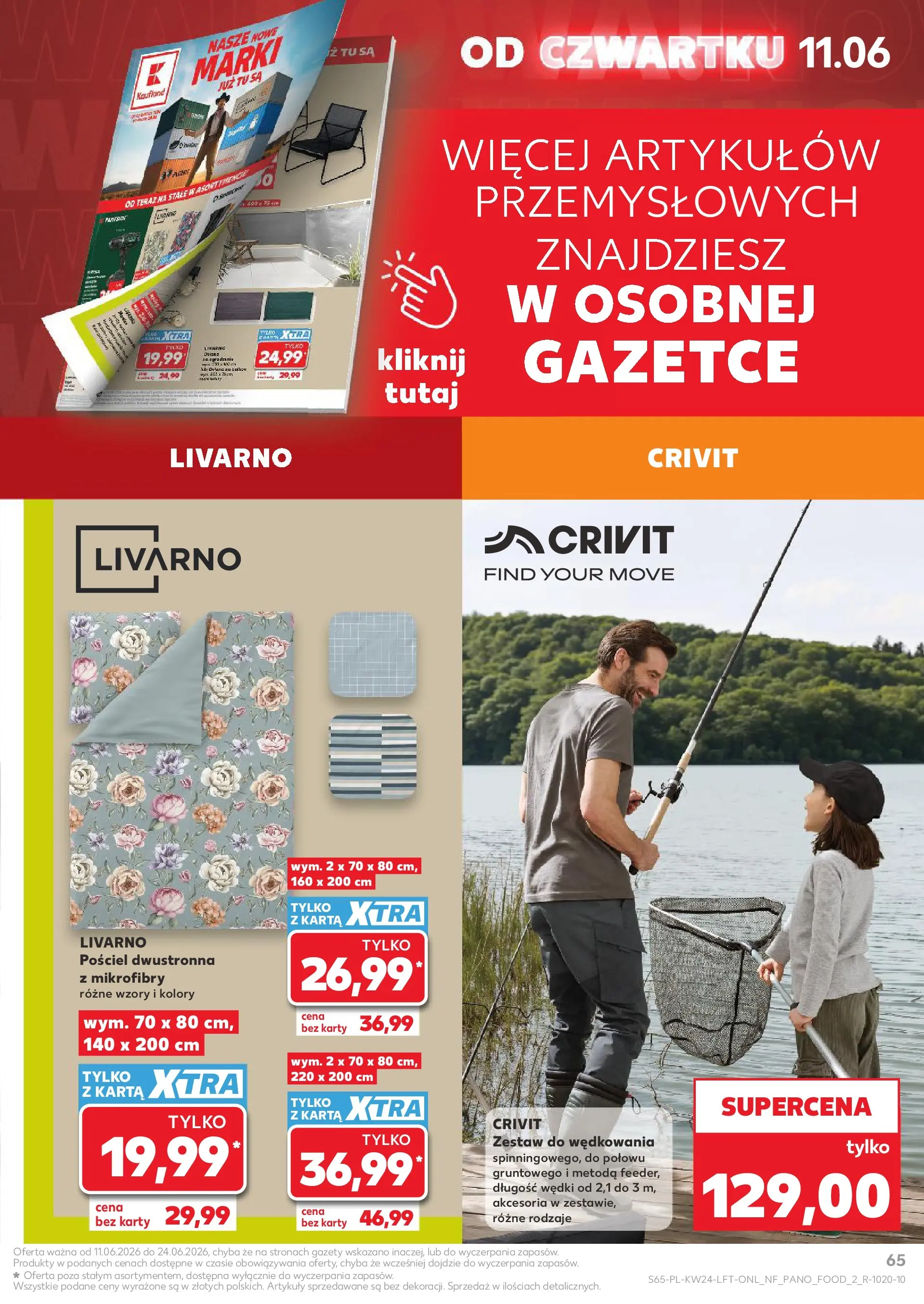 Kaufland gazetka od 11.06.2026 - od jutra PDF | Strona: 65 | Produkty: Pościel, Karta