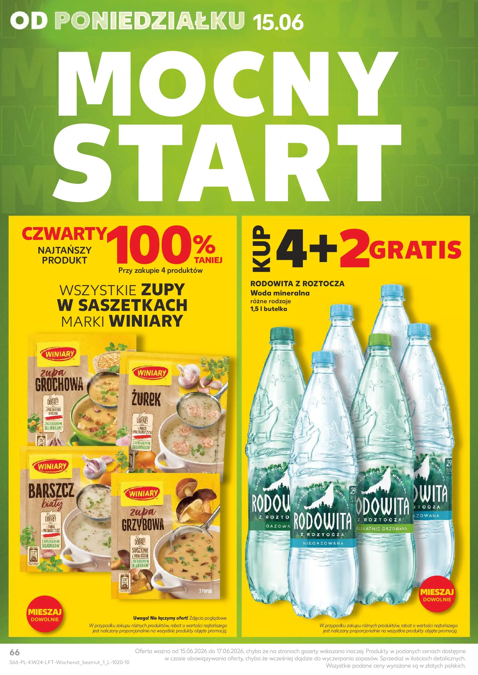 Kaufland gazetka od 11.06.2026 - od jutra PDF | Strona: 66 | Produkty: Barszcz, Zurek, Zupa, Woda