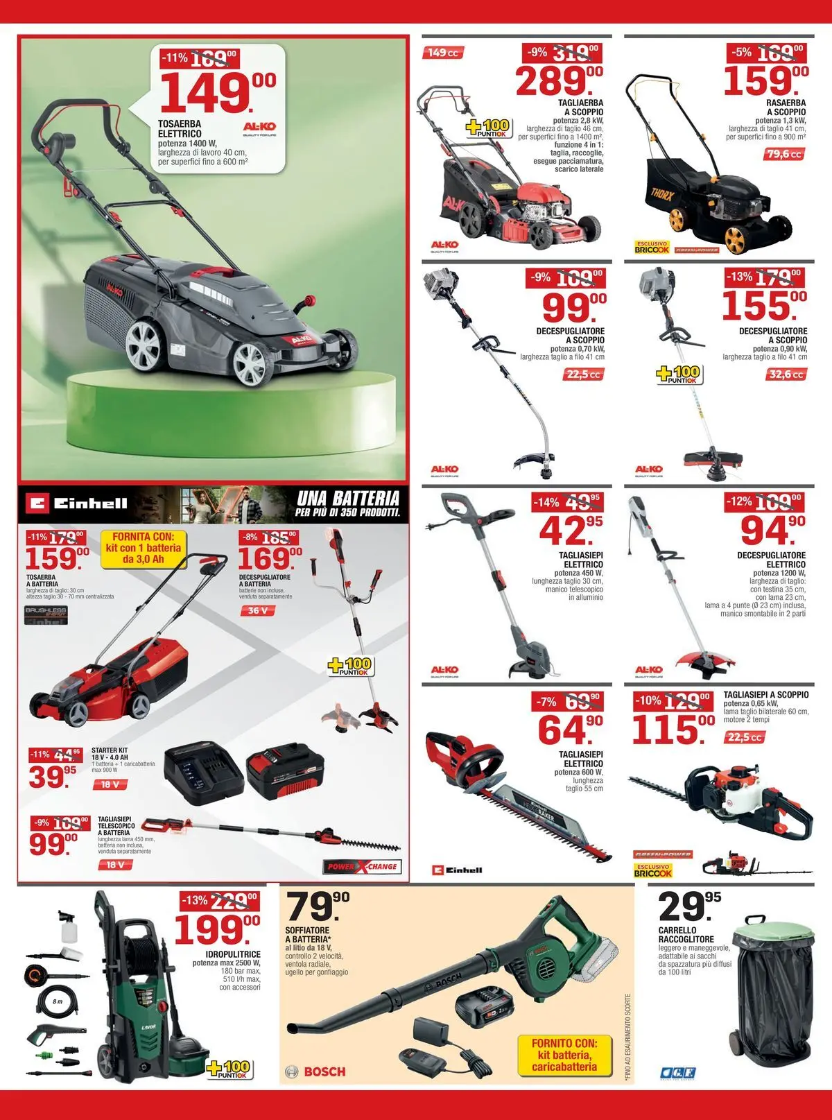 Nuovo Brico OK - LA GRANDE FRESCHEZZA dal 11/06/2026 > offerte anteprima 🛍️ | Pagina: 6 | Prodotti: Tagliasiepi, Rasaerba, Decespugliatore, Batteria