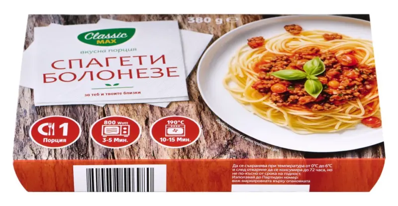 CLASSIC MAX Спагети Болонезе 380 г