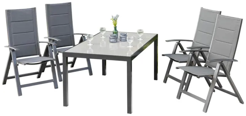 Gartenm&ouml;bel Set 5-tlg. Florenz aus Aluminium