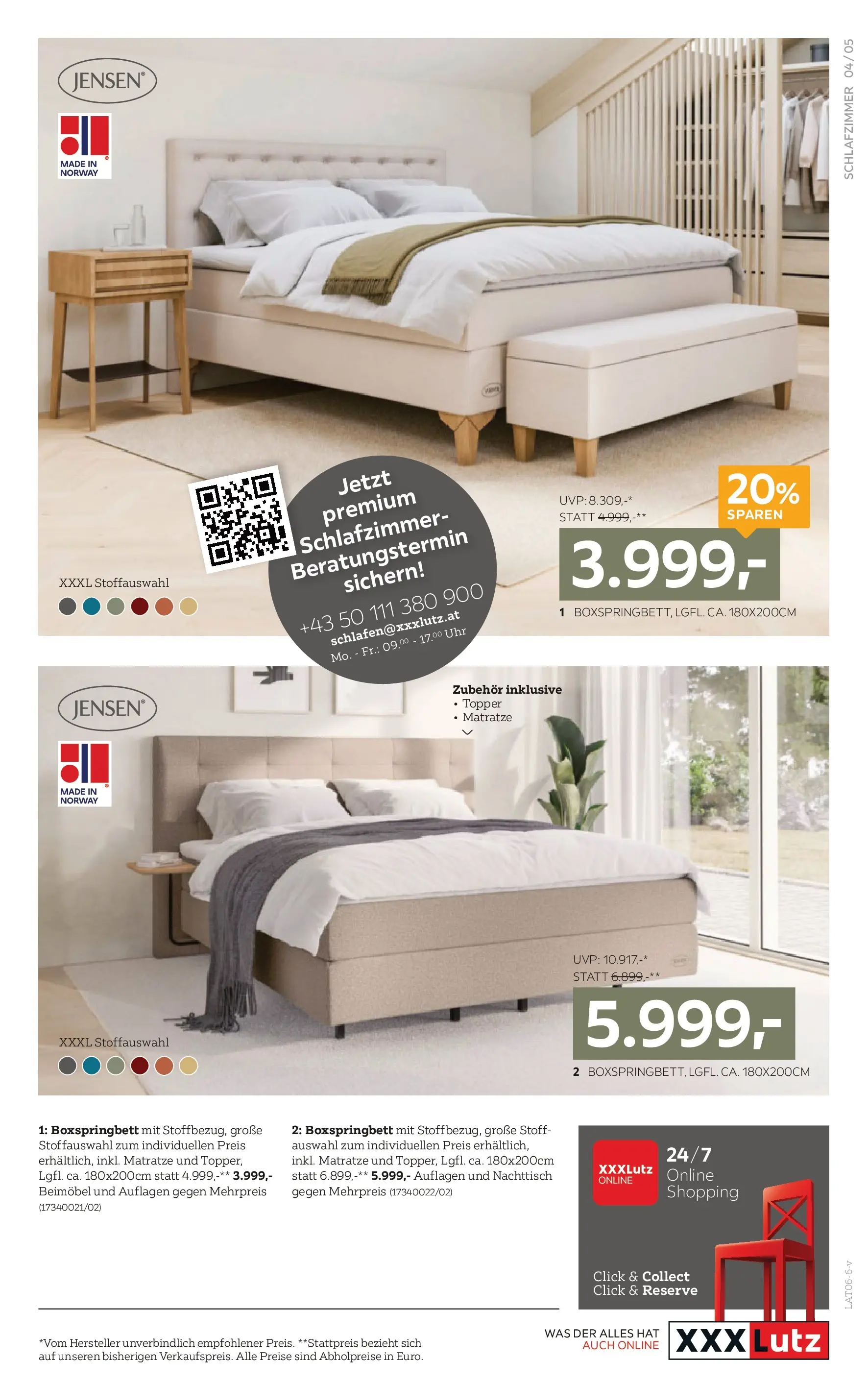 XXXLutz - Schlafzimmer von 22.06.2026 - Aktuelle Angebote | Seite: 5 | Produkte: Uhr, Matratze, Nachttisch