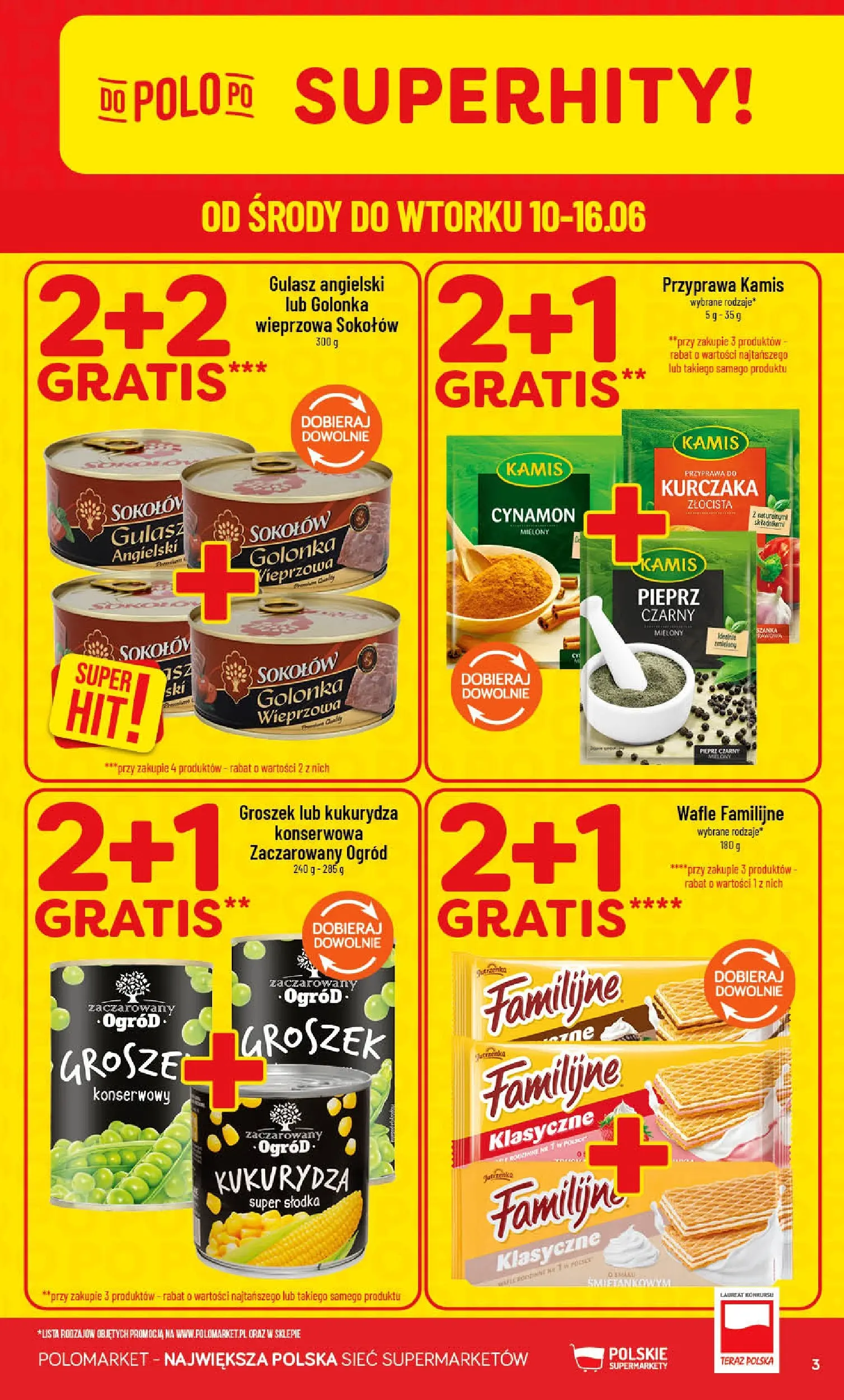 Nowa POLOmarket gazetka od jutra 10.06.2026 | Strona: 3 | Produkty: Cynamon, Wafle, Kukurydza, Pieprz
