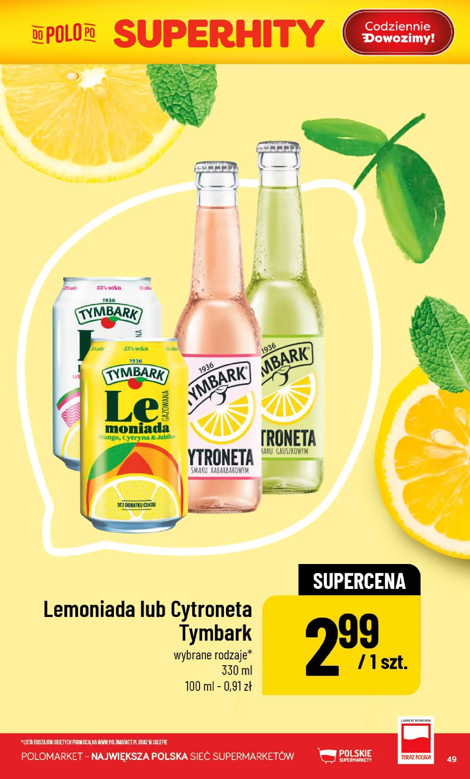 Nowa POLOmarket gazetka od jutra 10.06.2026 | Strona: 49 | Produkty: Cytryna, Jabłka