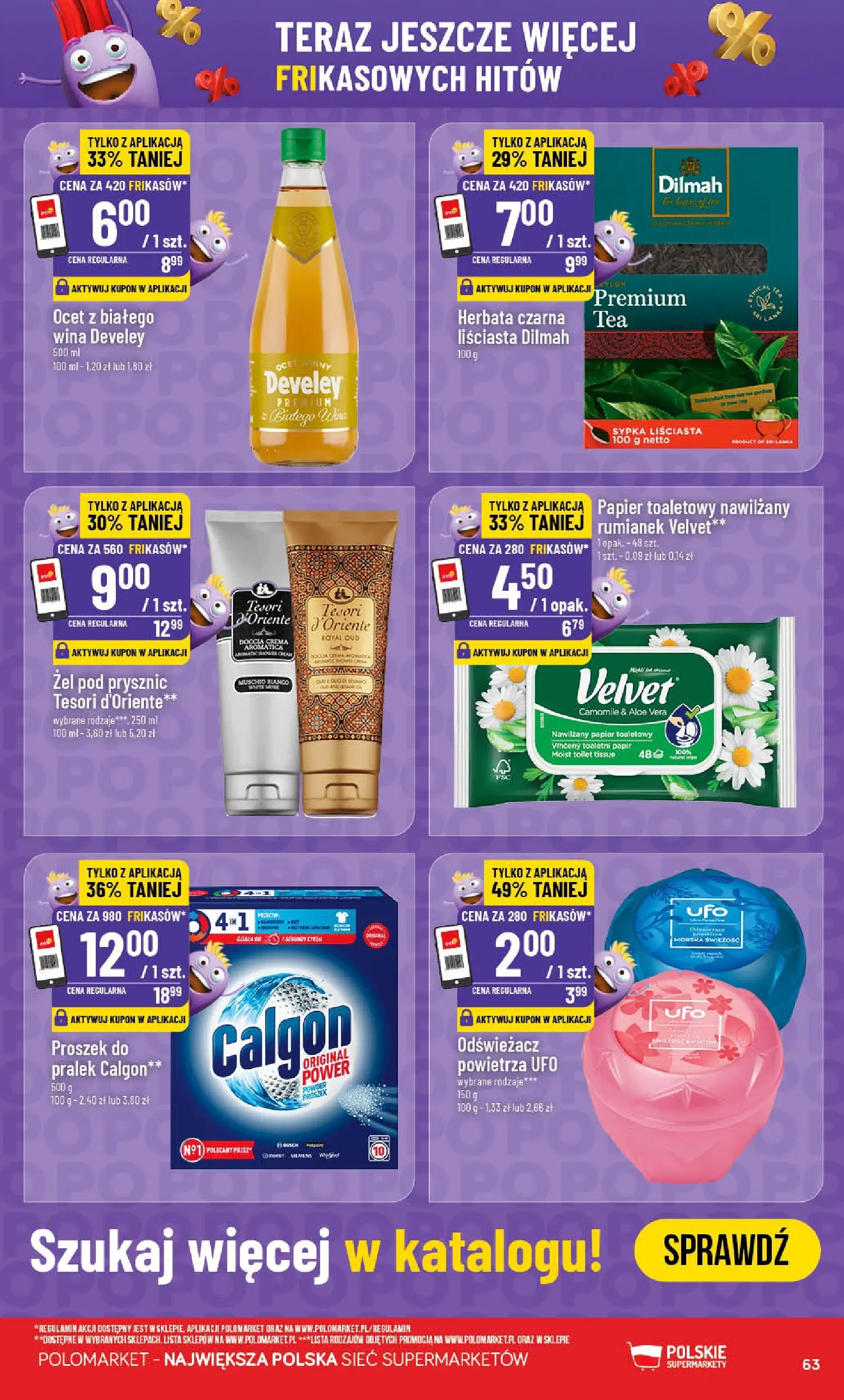 Nowa POLOmarket gazetka od jutra 10.06.2026 | Strona: 63 | Produkty: Odświeżacz, Ocet, Tesori d'oriente, Herbata